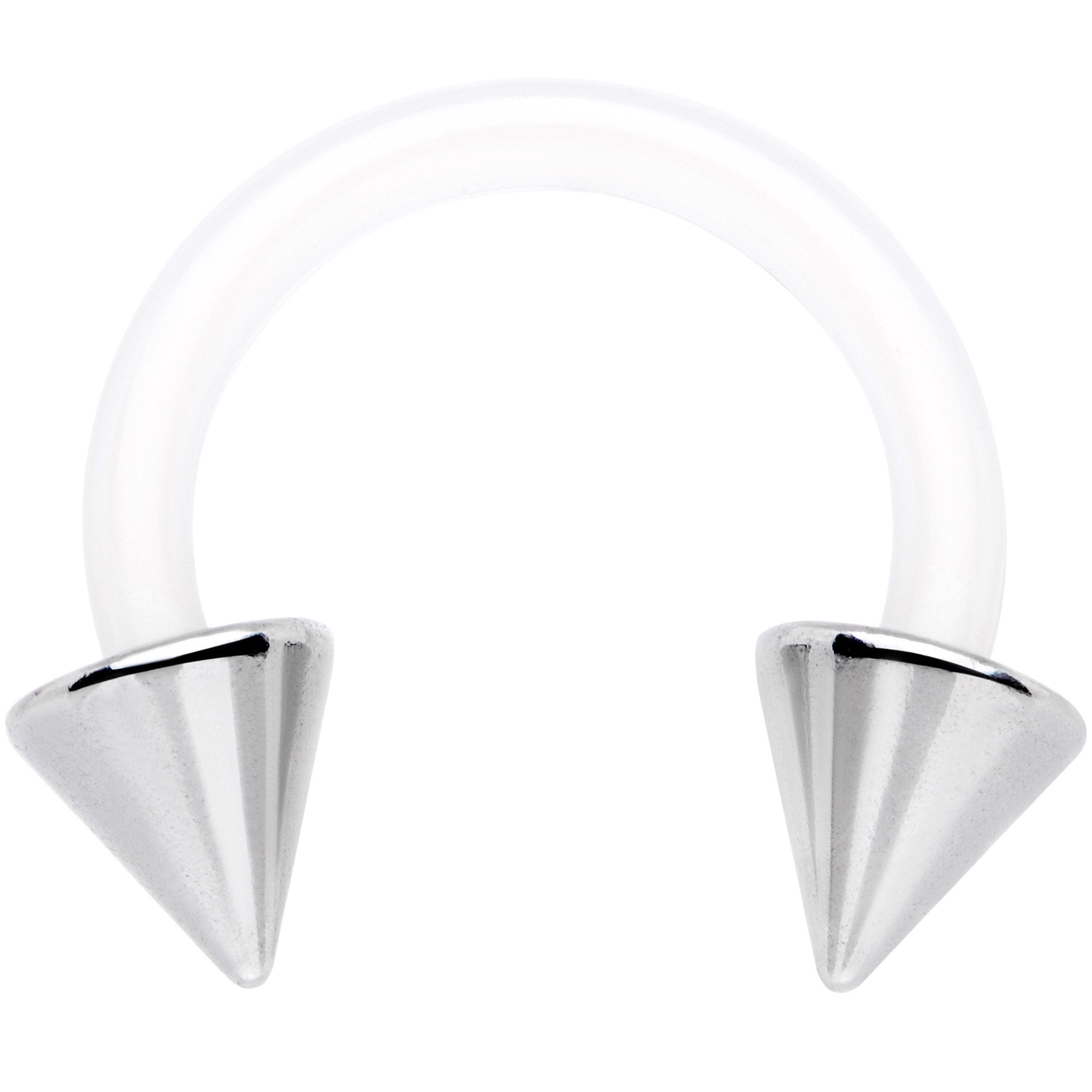 14G 3/8 Flexible Bioplast Cone End Horseshoe Circular Barbell