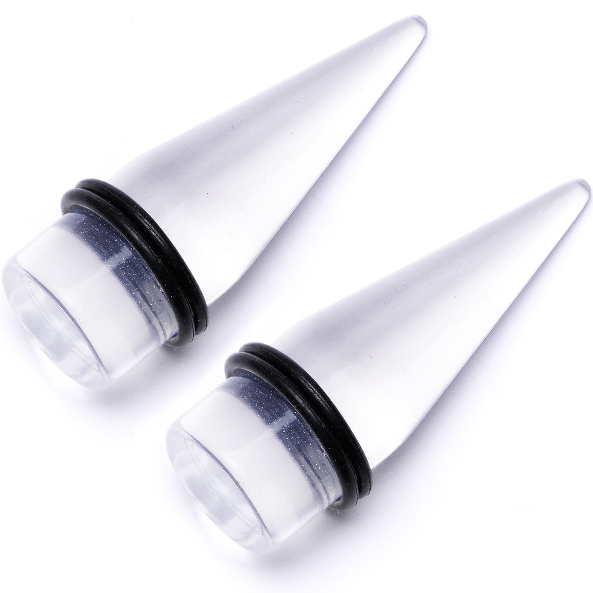 Freaky Fun Lightweight Clear Acrylic Straight Taper Set 2mm to 1 Inch