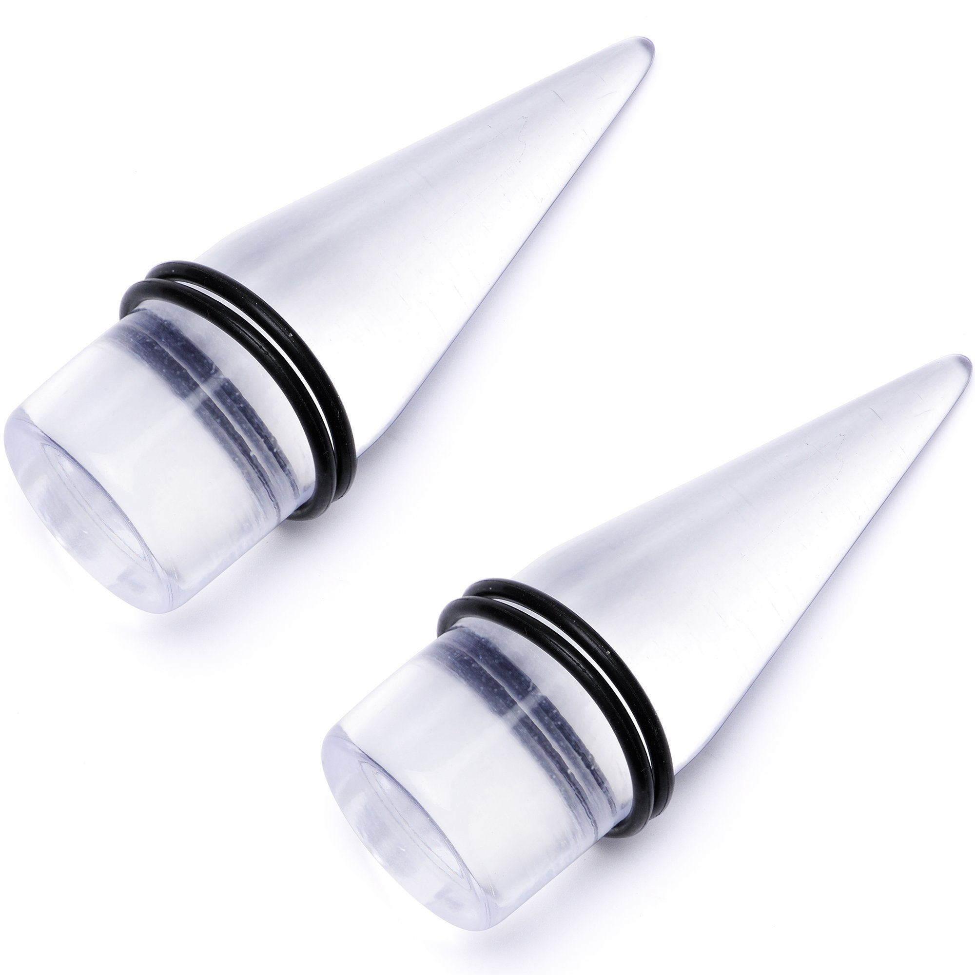 Freaky Fun Lightweight Clear Acrylic Straight Taper Set 2mm to 1 Inch