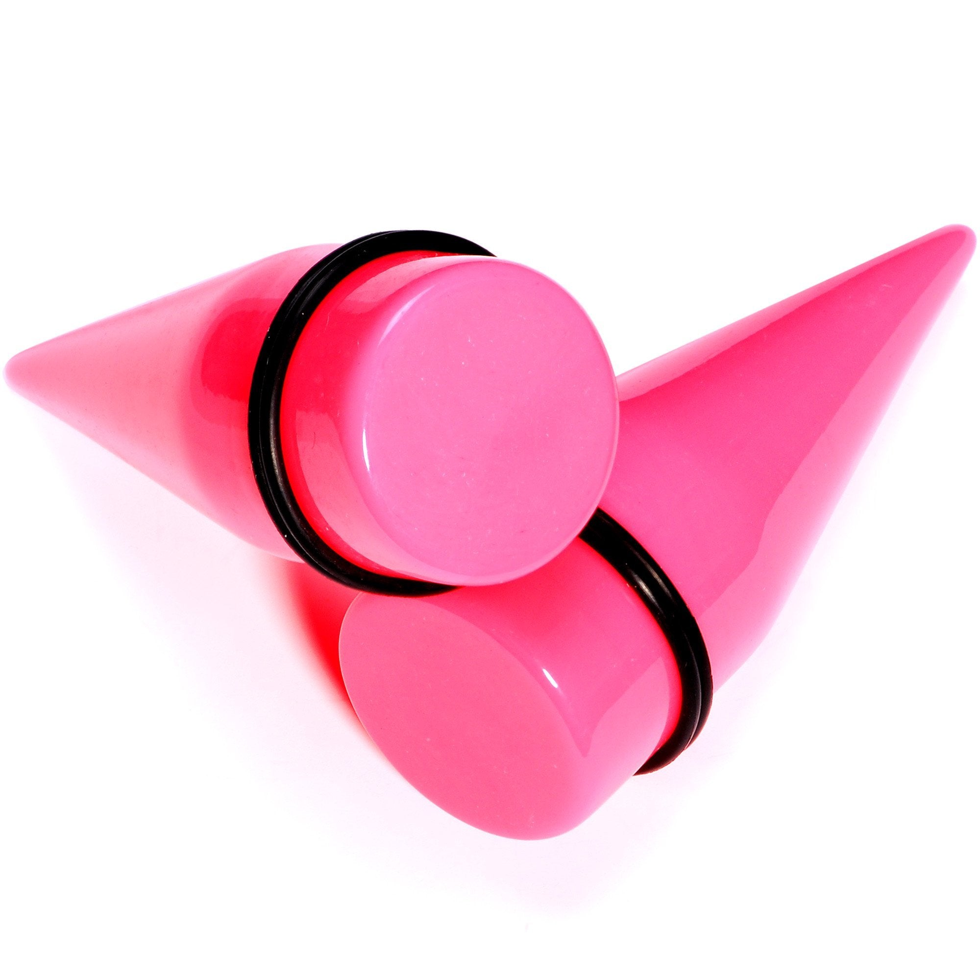 Flirty Fuchsia Lightweight Pink Acrylic Straight Taper Set 10mm to 18mm