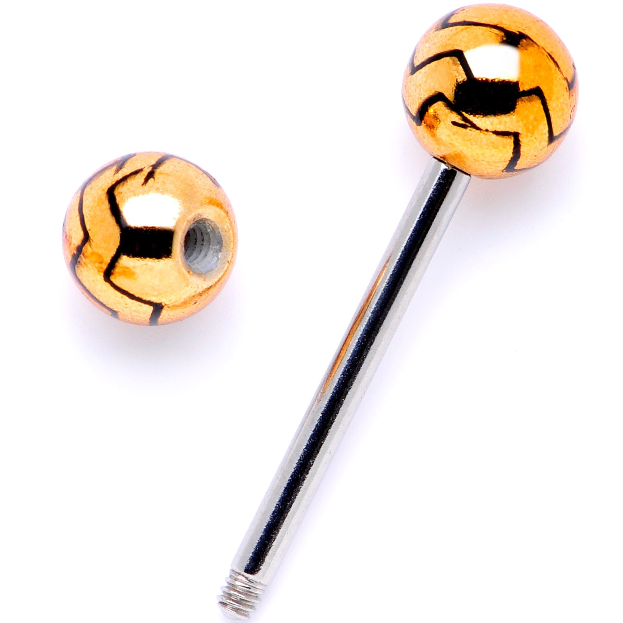 Summer Party Zig Zag Barbell Tongue Ring Set of 4