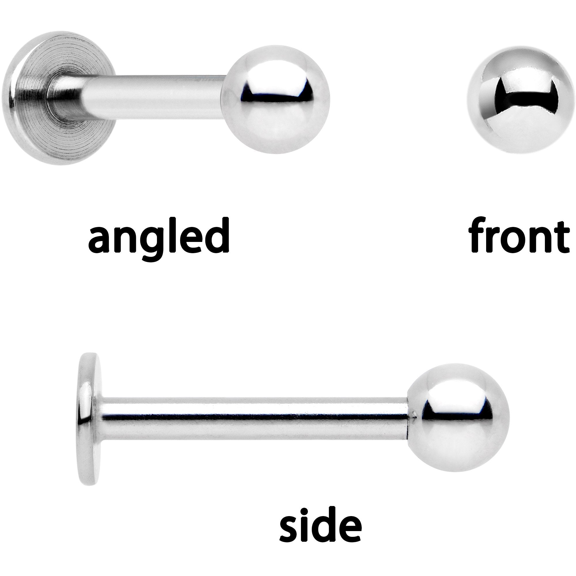 16G 1/4 Clear Gem Butterfly Cartilage Tragus Earring Set of 3