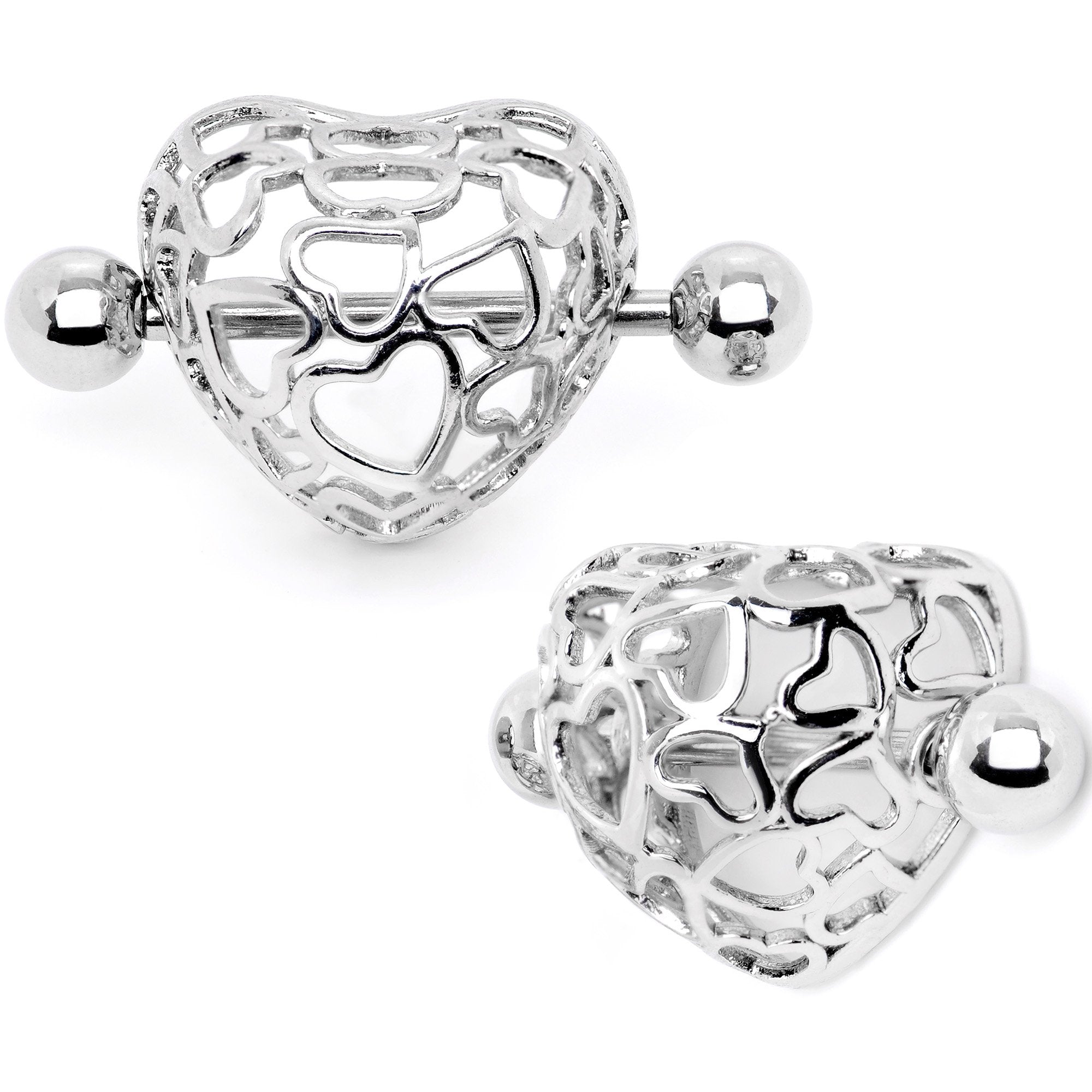 14G 9/16 Love in a Beautiful Cage Nipple Shield Set