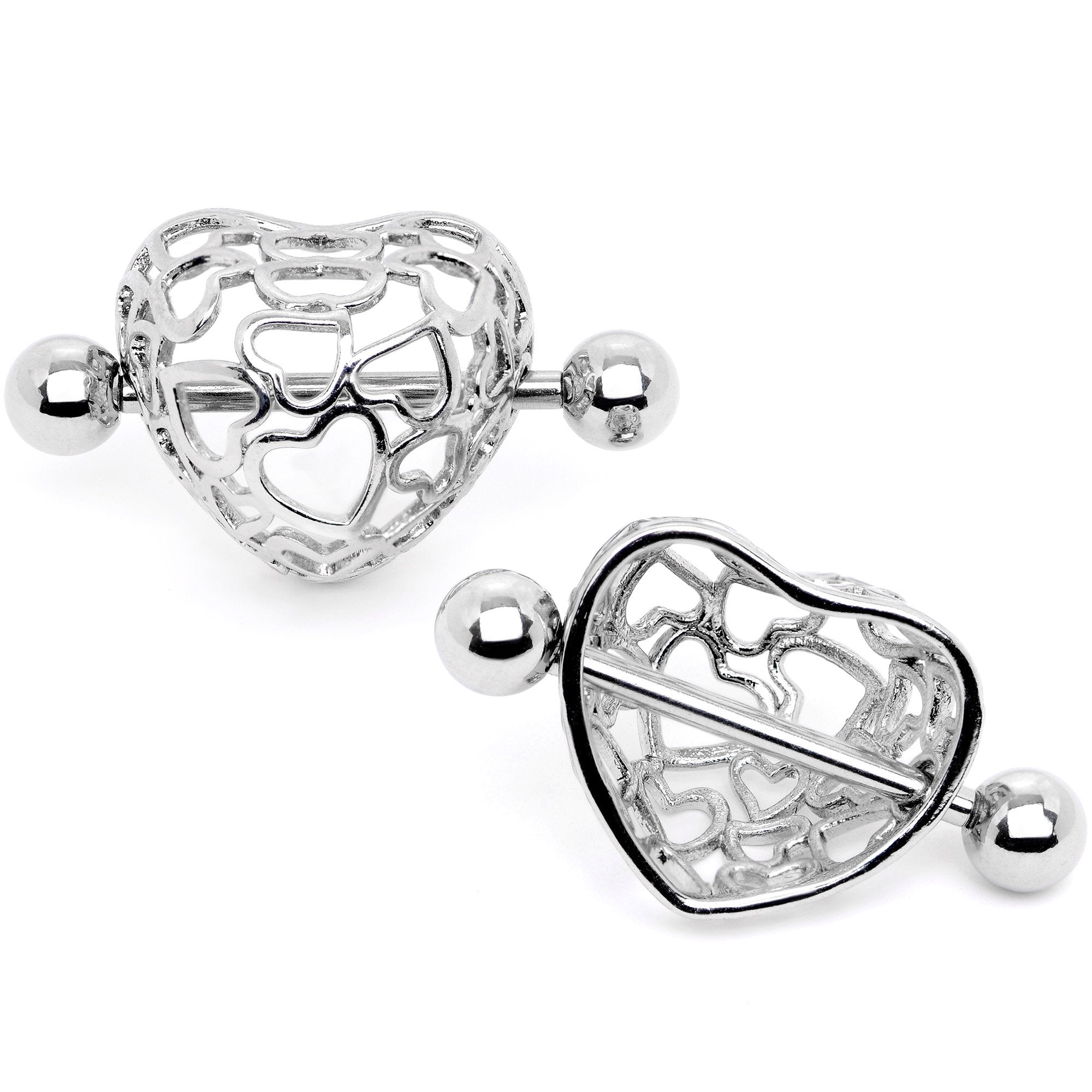 14G 9/16 Love in a Beautiful Cage Nipple Shield Set