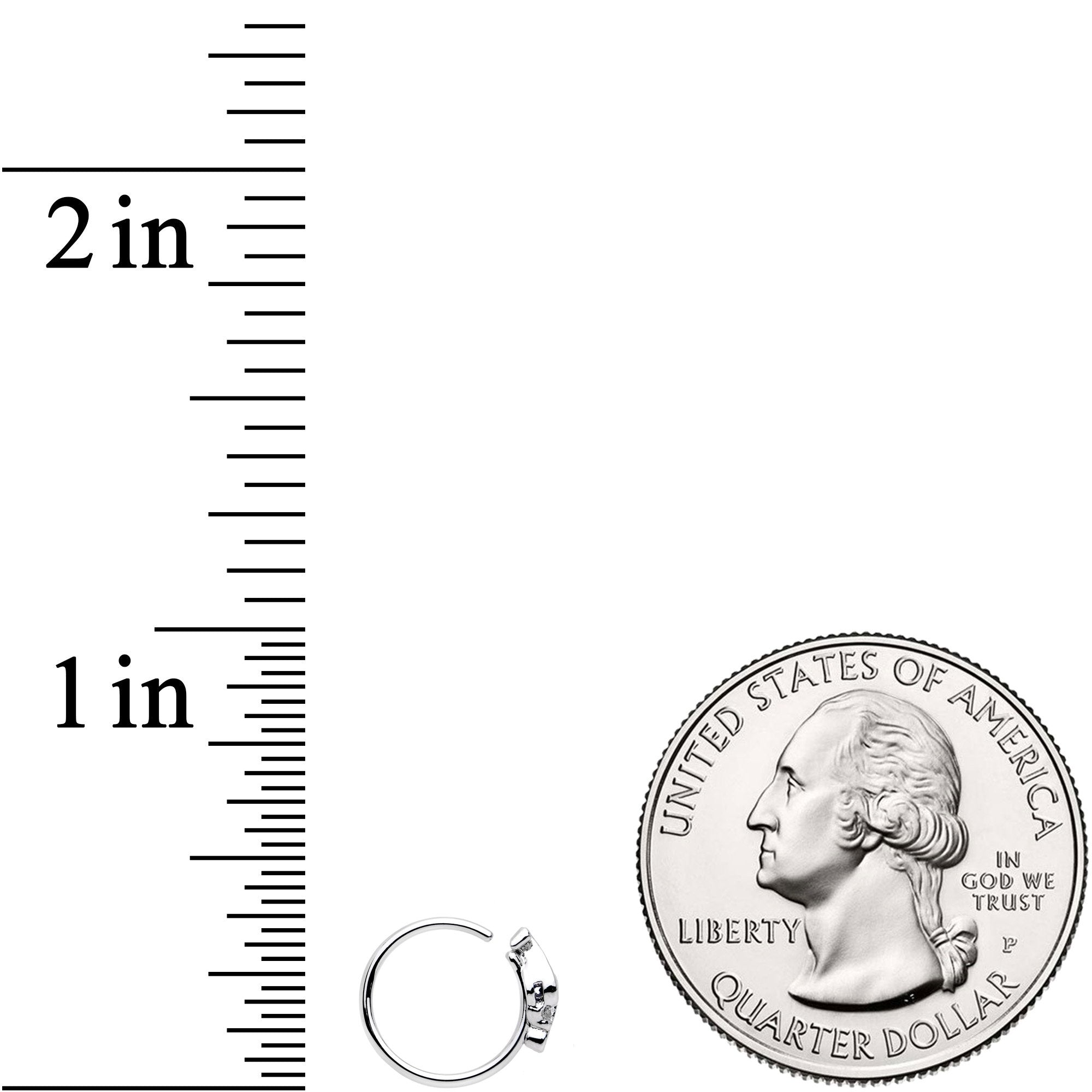 20G 5/16 Blue Clear Gem Oceans Eye Seamless Circular Ring