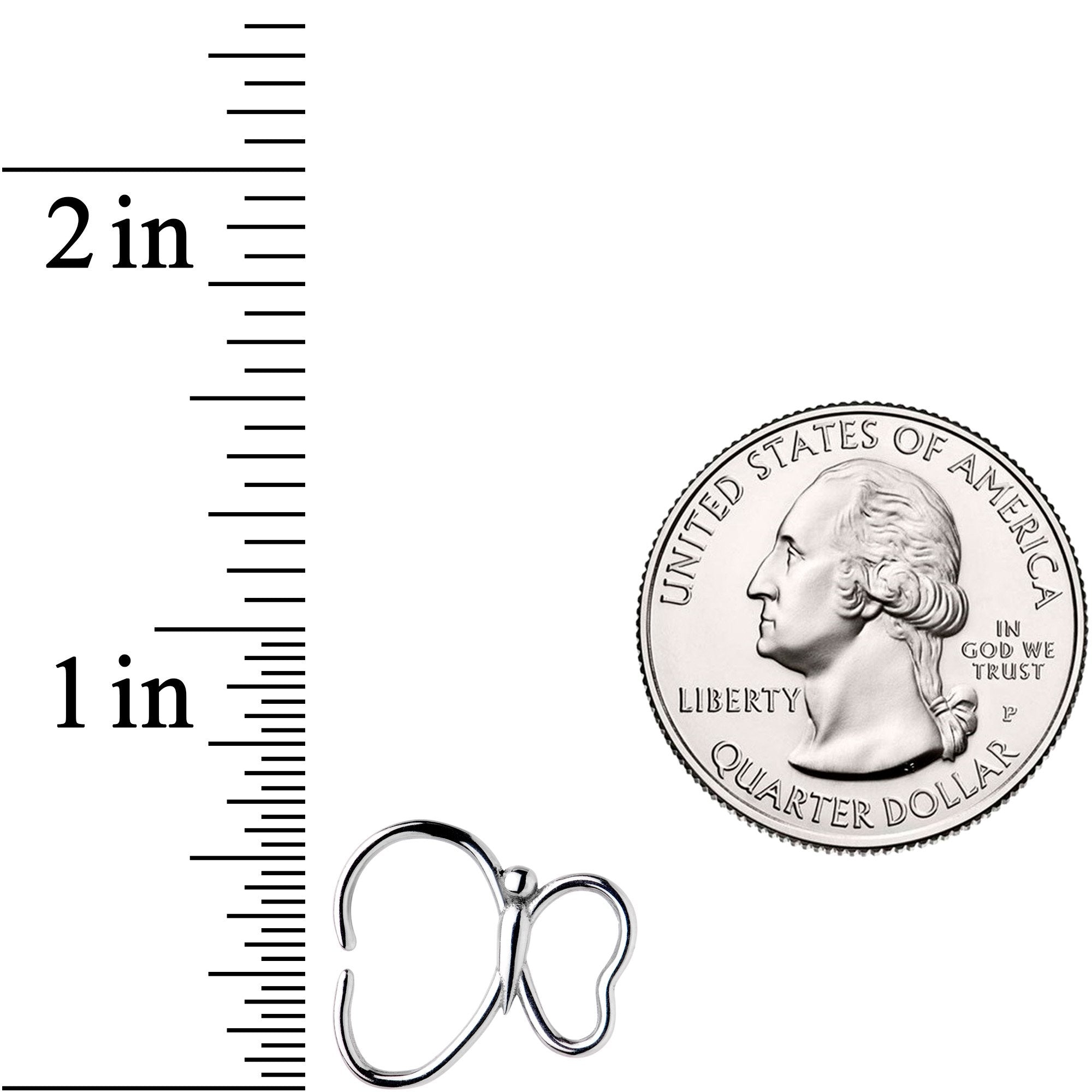 18G Butterfly Spreads Its Wings Closure Ring