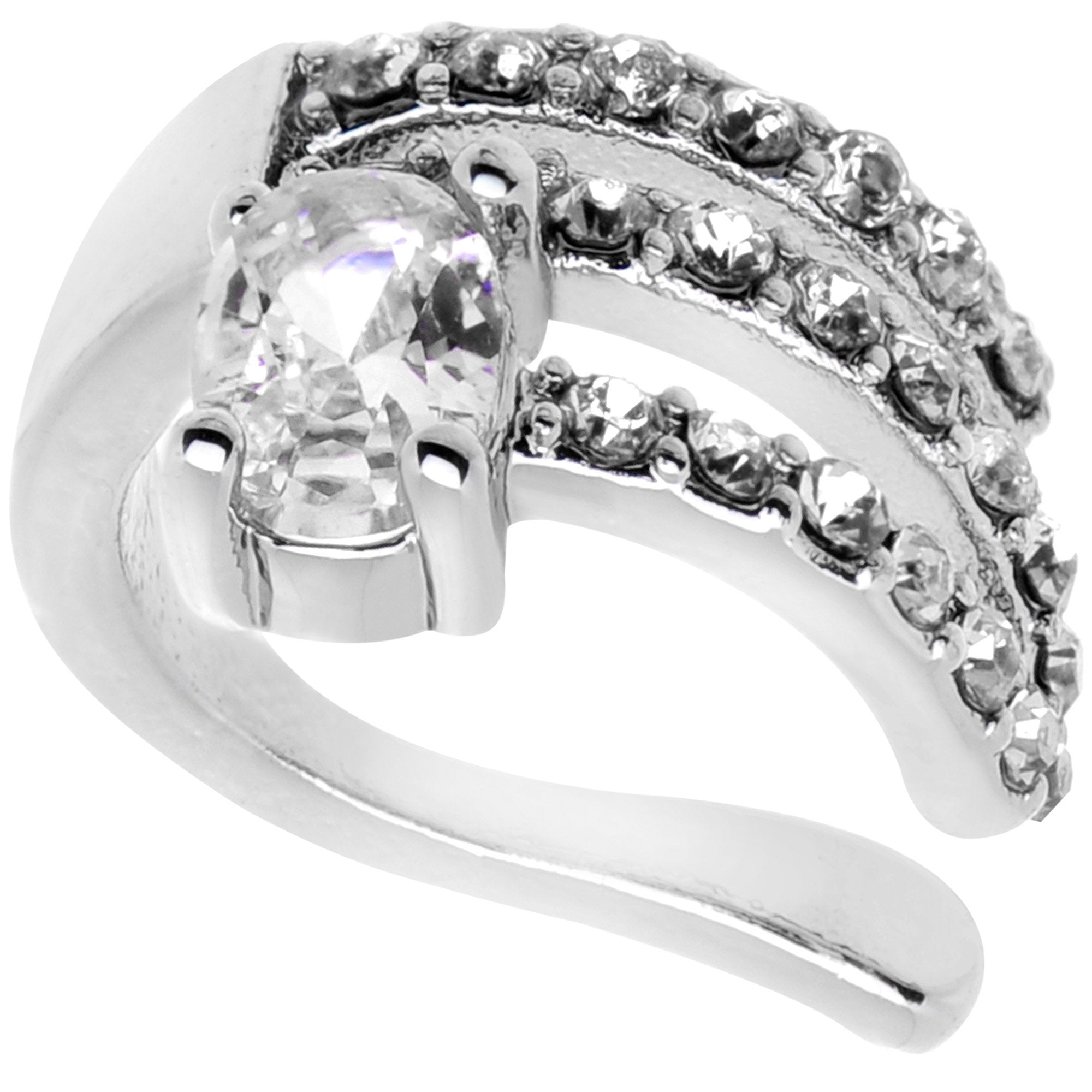 Clear Gem All Of The Bling None Of The Commitment Non Pierced Ear Cuff