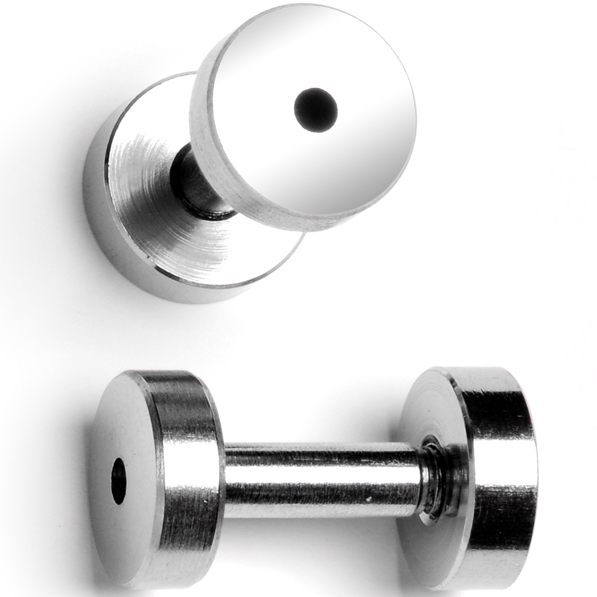 2G Steel Double Flare Screw Fit Tunnel Plug Set