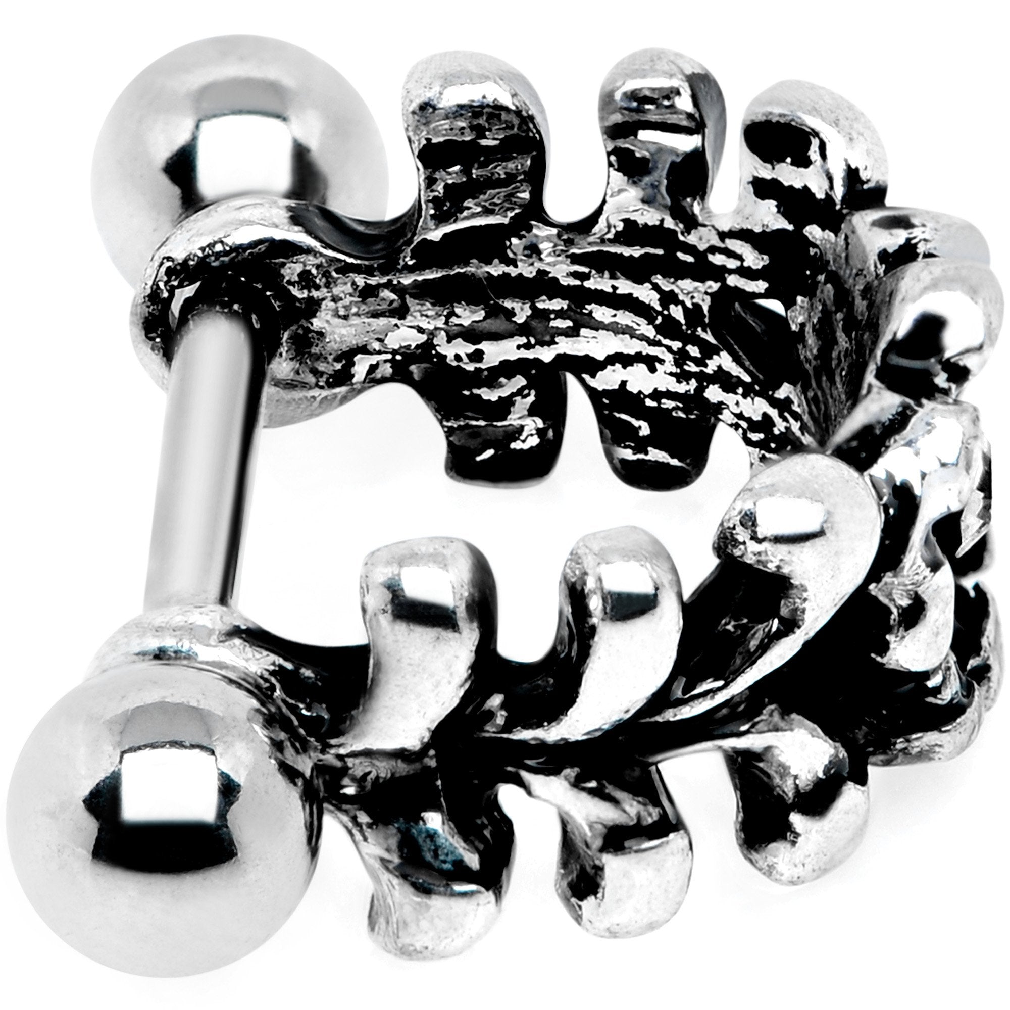 16G 3/8 Clear Gem Floral Wreath Cuff Cartilage Earring