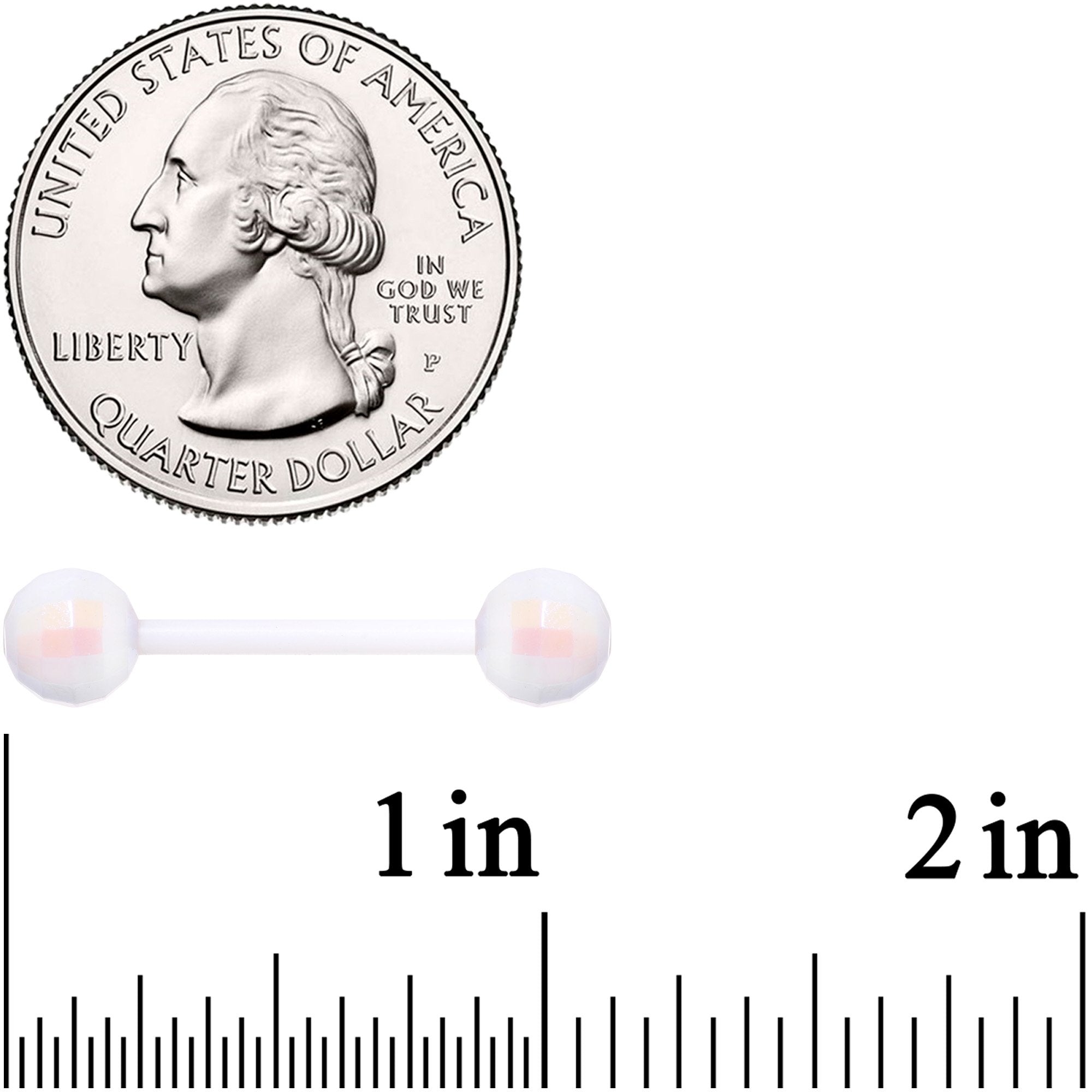 Flexible Acrylic Holiday Disco Ball Barbell Tongue Ring Set of 3