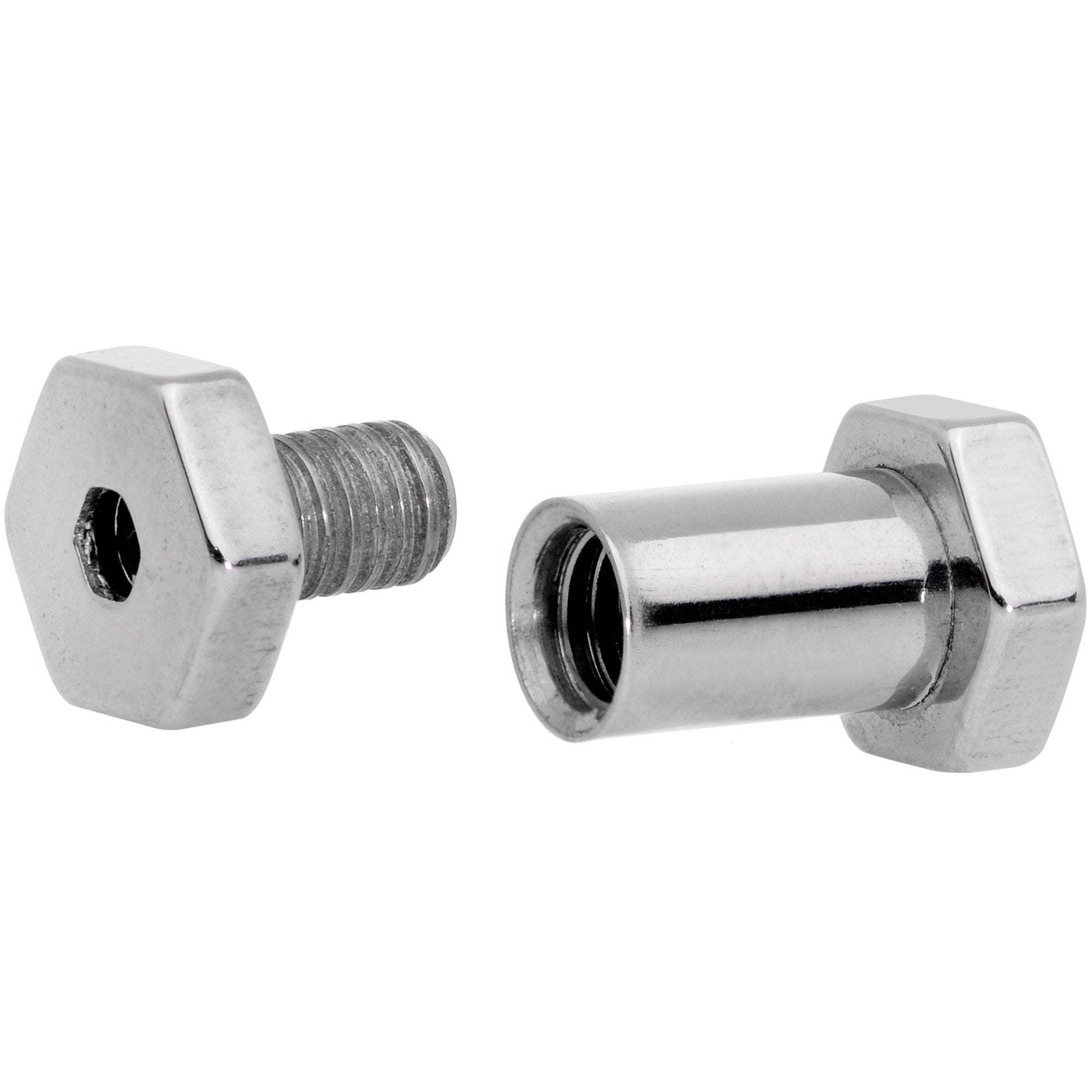 6G Geometric Hexagon Screw Fit Tunnel Plug Set