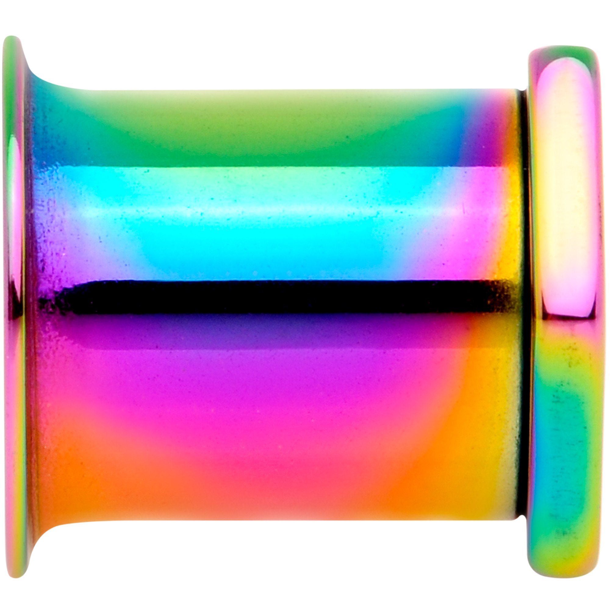 Rainbow Geometric Hexagon Double Flare Tunnel Plug Set 3mm to 25mm