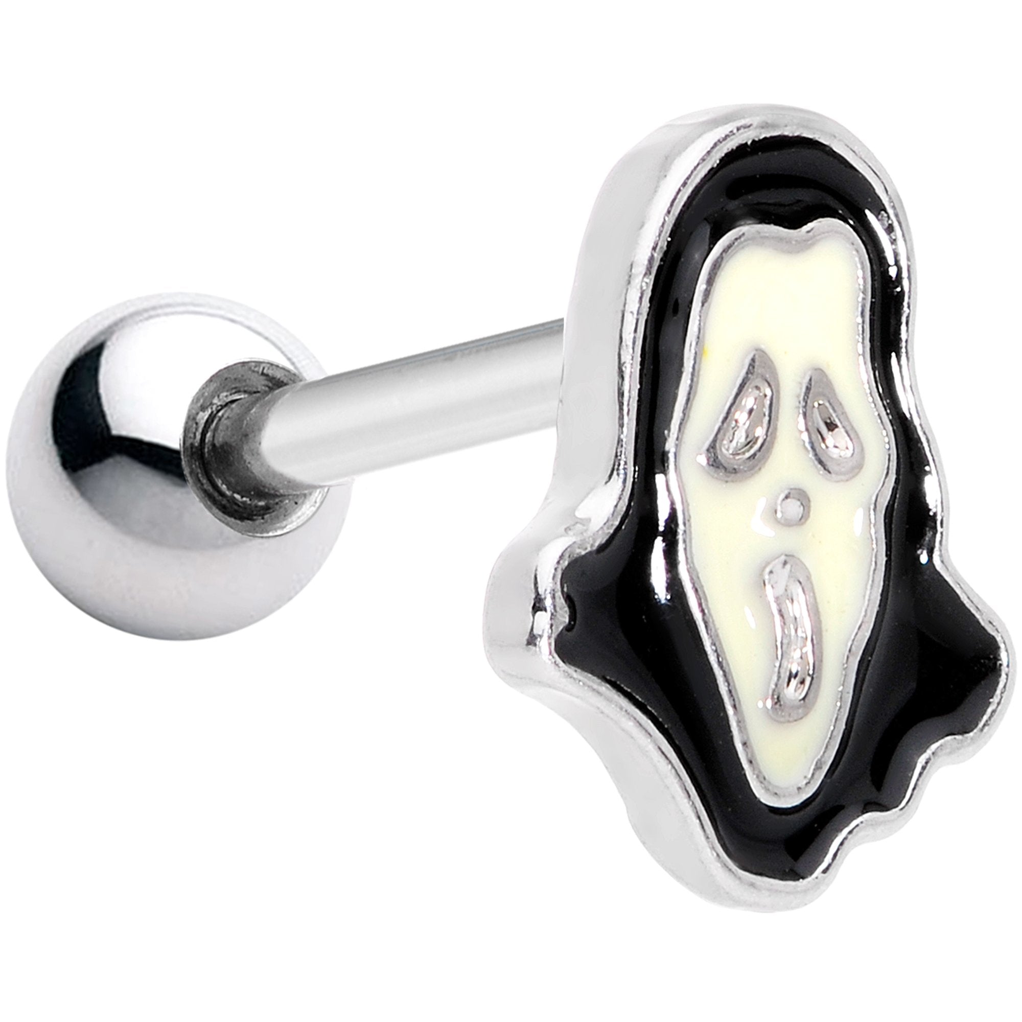 16G 1/4 Halloween Screaming Ghost Cartilage Tragus Earring