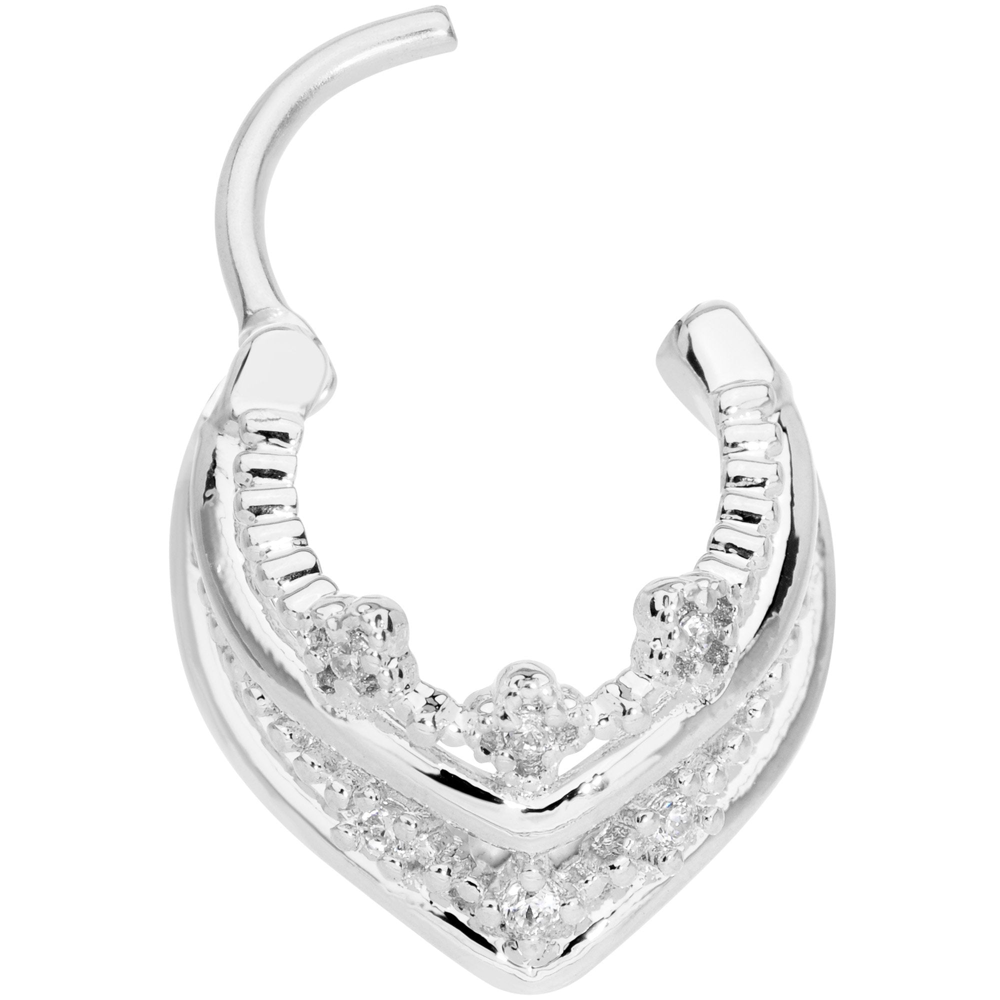 16G 3/8 Pretty Princess Hinged Septum Ring