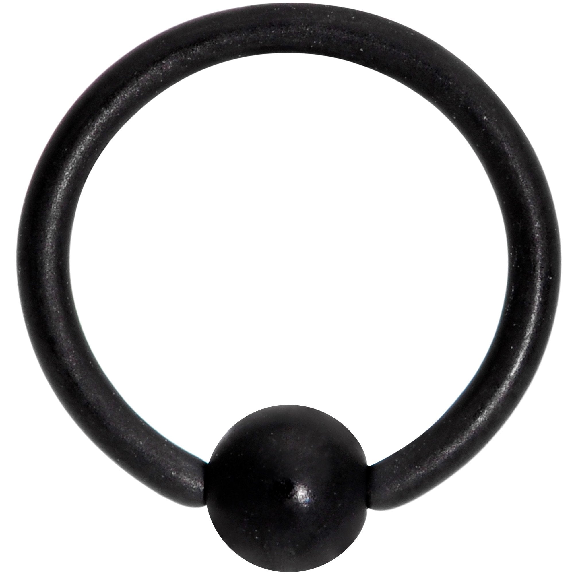 18G 5/16 Matte Black IP BCR Captive Ring