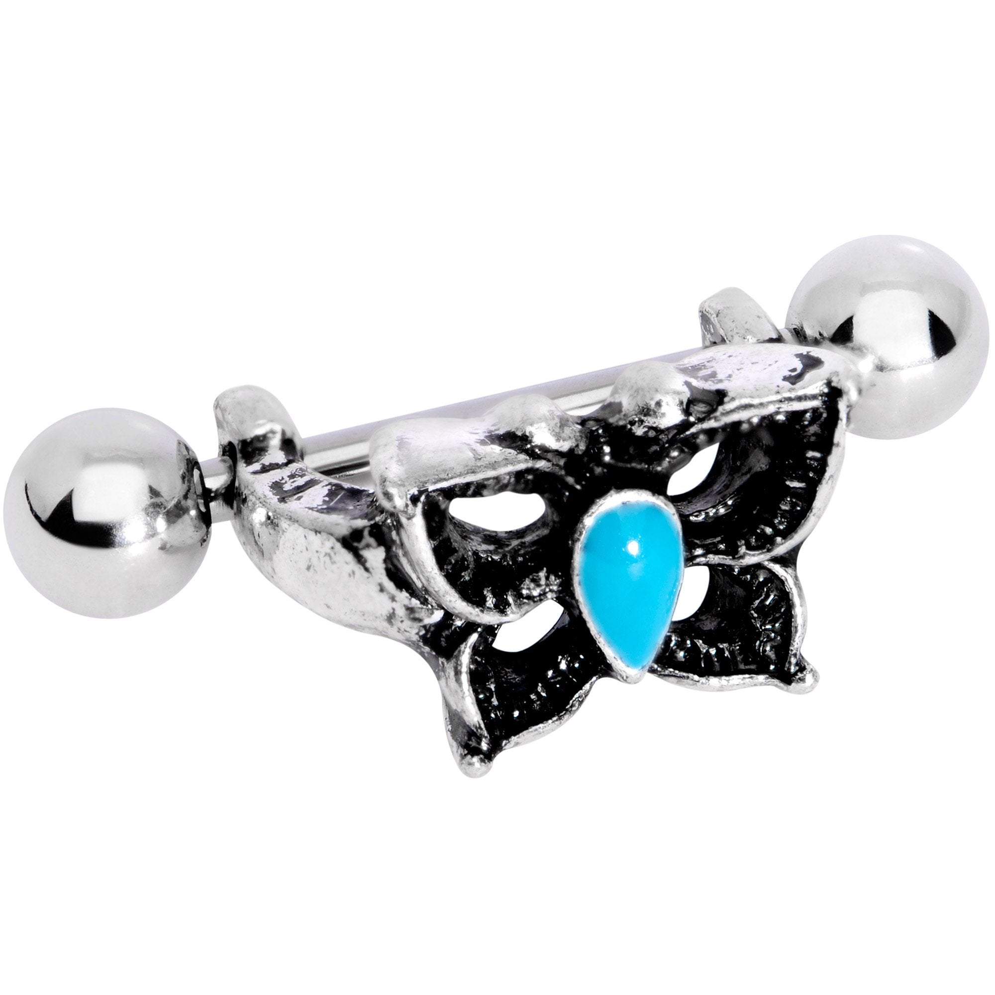 16G 1/2 Faux Turquoise Butterfly Cartilage Cuff