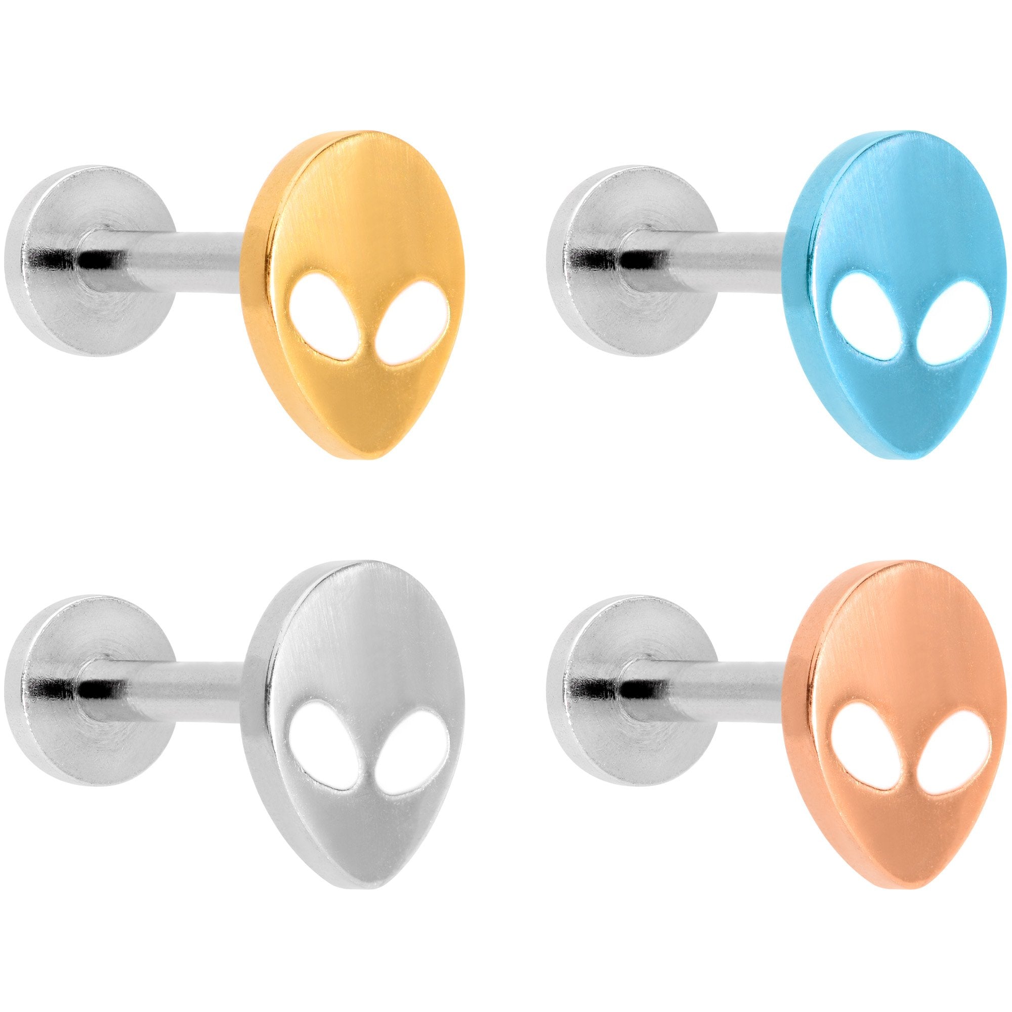 16G 5/16 All About Aliens Cartilage Tragus Set of 4