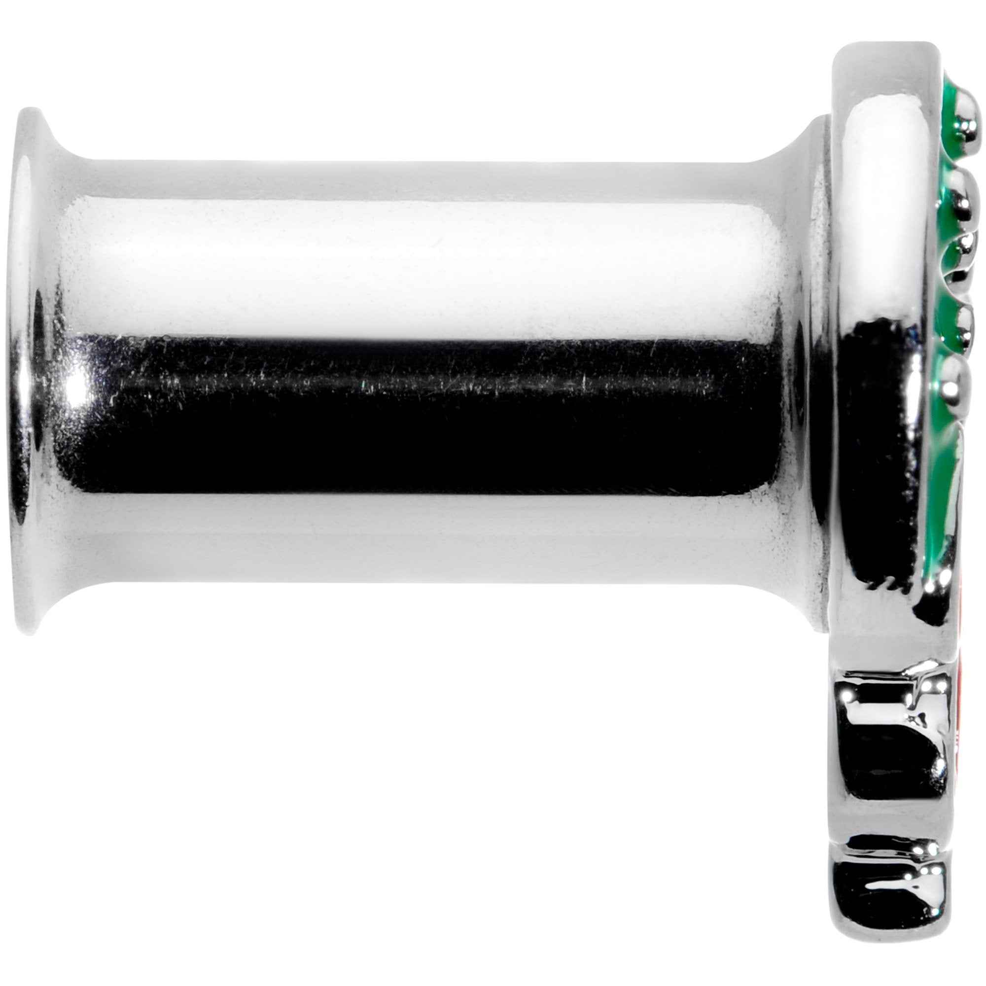 Christmas Wreath Double Flare Tunnel Plug Set 2G to 1 Inch