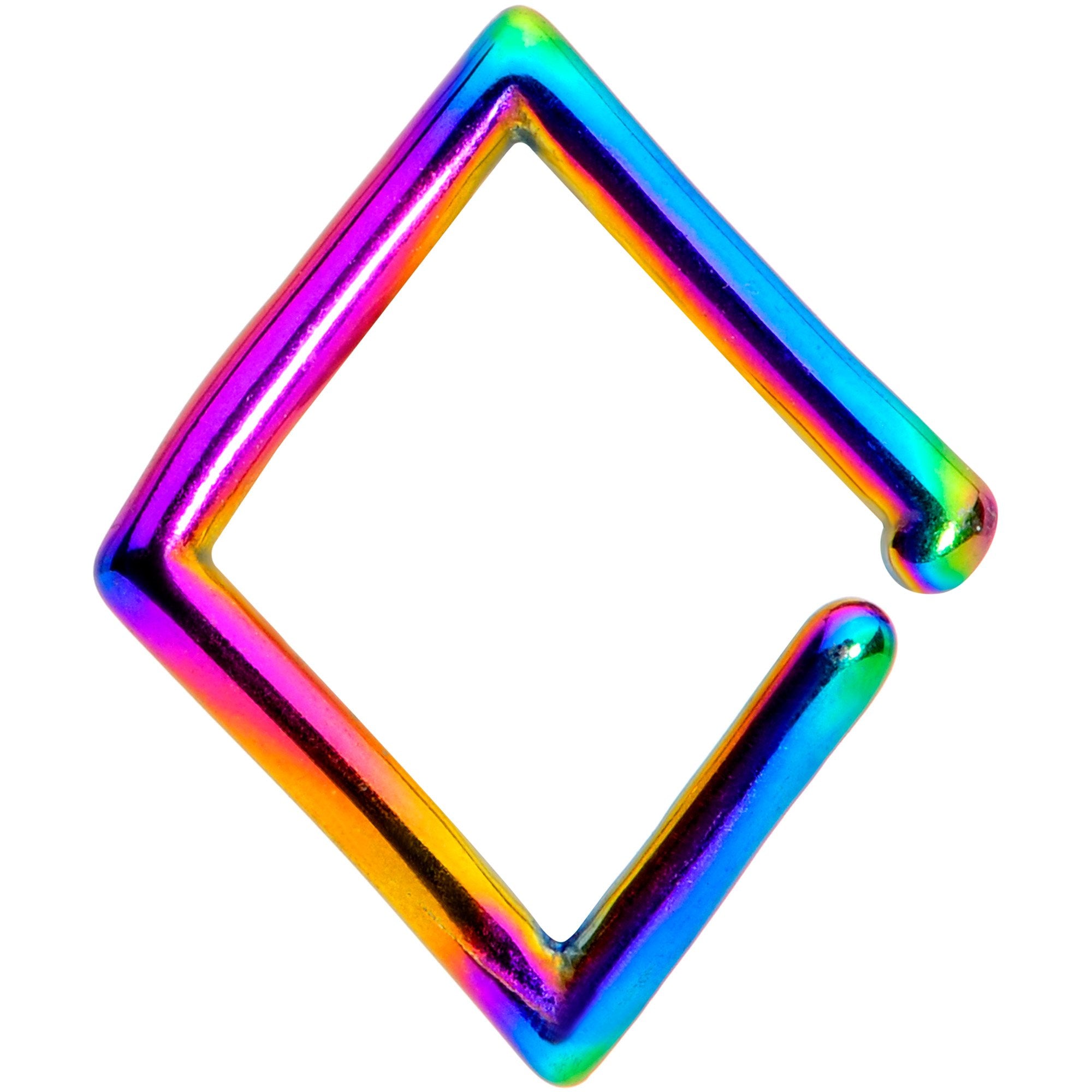 16G Rainbow Rhombus Closure Ring