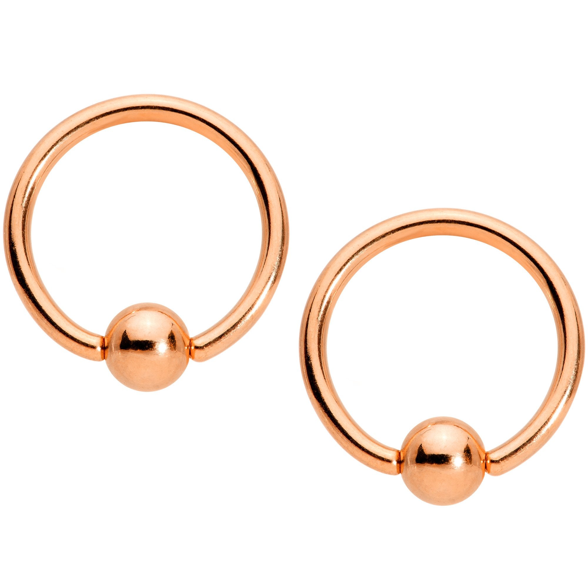 14G Dk Blue Gem Star Rose Gold Hue BCR Barbell Nipple Ring Set