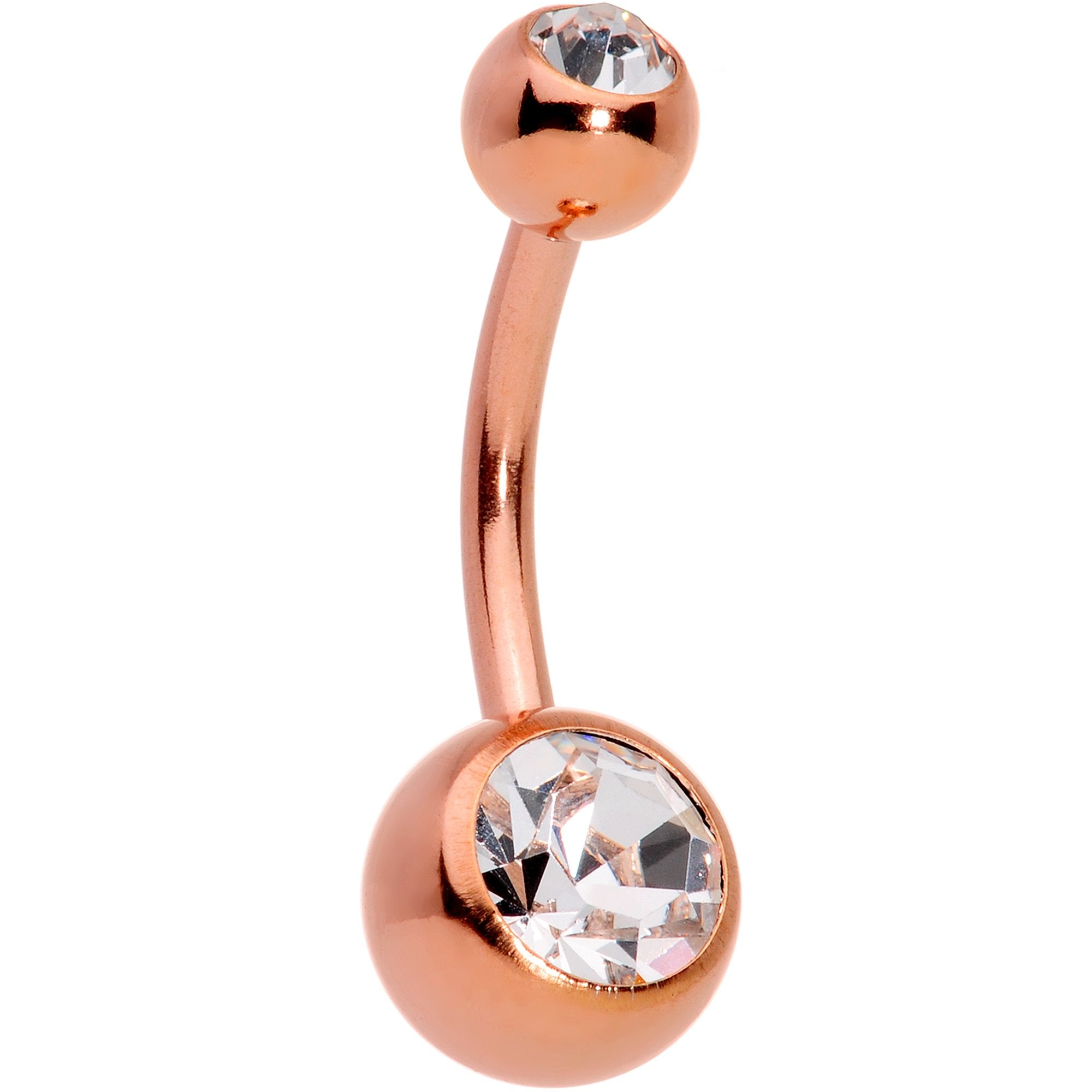 Clear Gem Snowflake Holiday Mix Belly Ring Set of 4