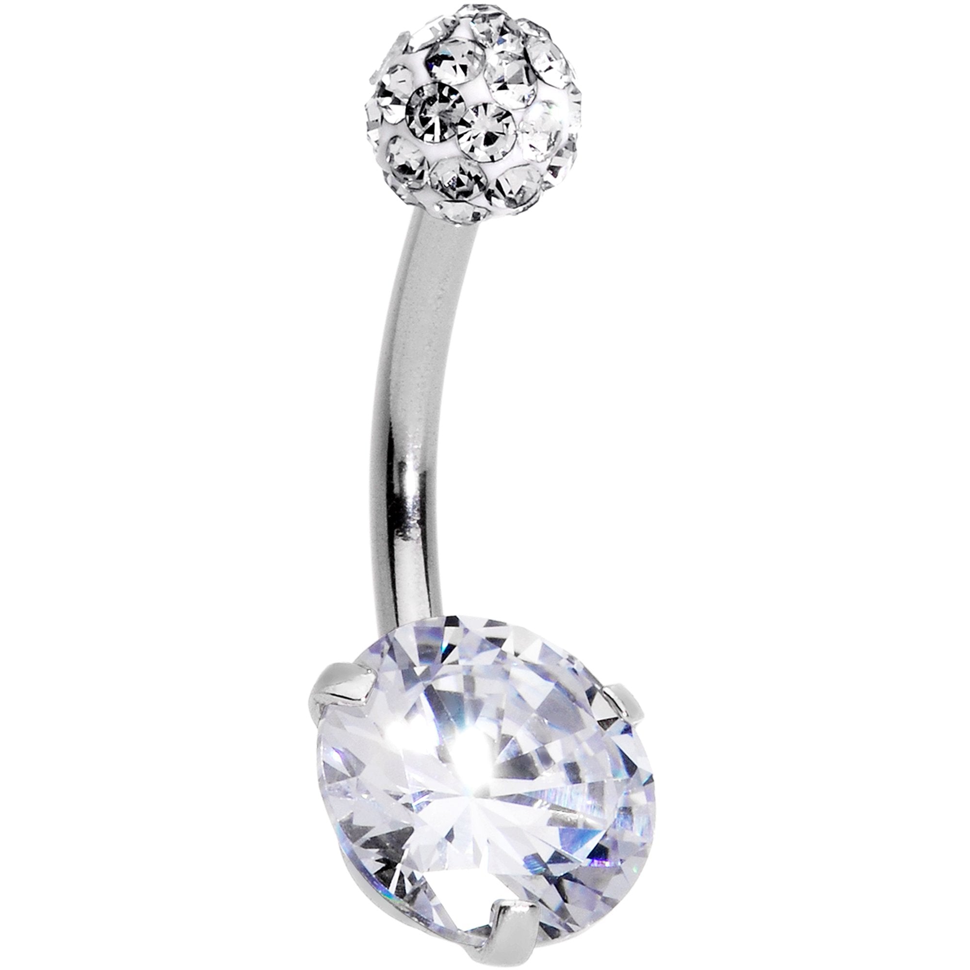 Clear Gem Days of Disco Belly Ring