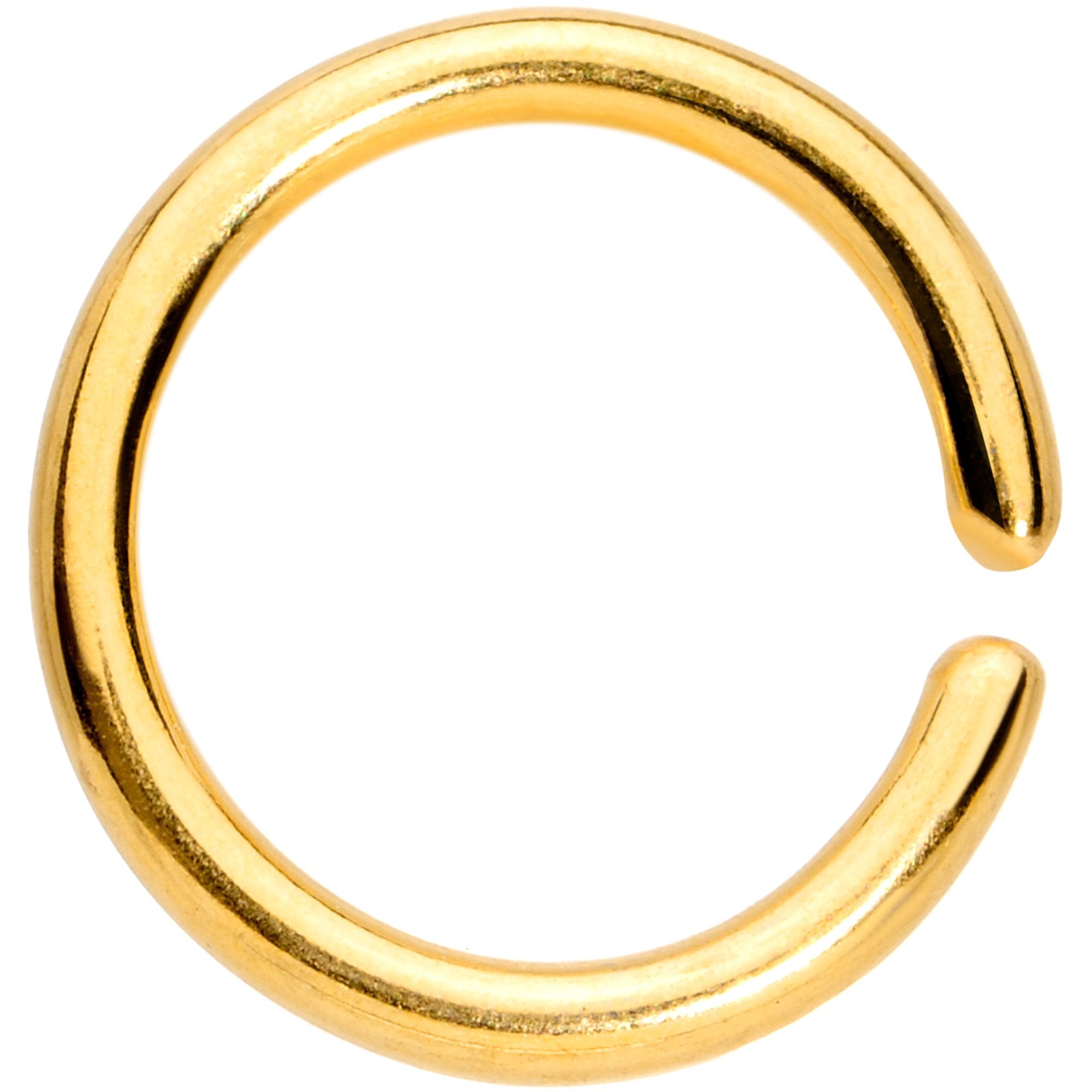 16G 5/16 Gold Tone Titanium IP Circular Ring