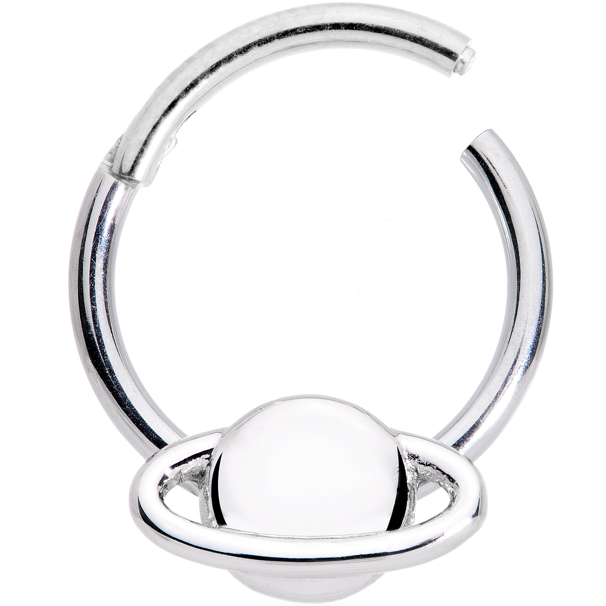 16G 3/8 Outer Space Planet Saturn Hinged Segment Ring