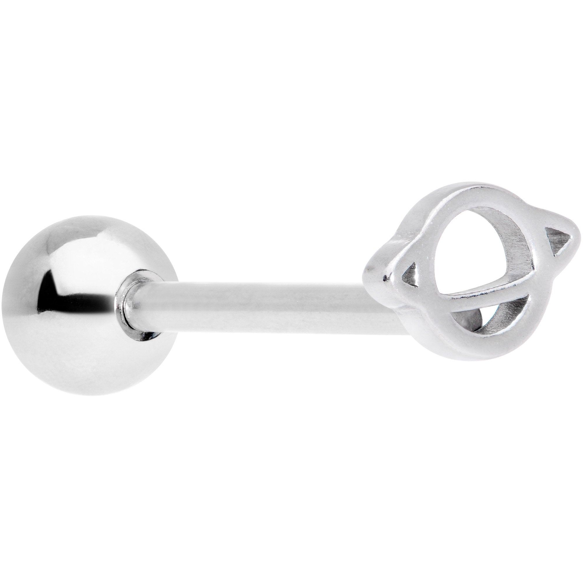 Openwork Planet Saturn Barbell Tongue Ring