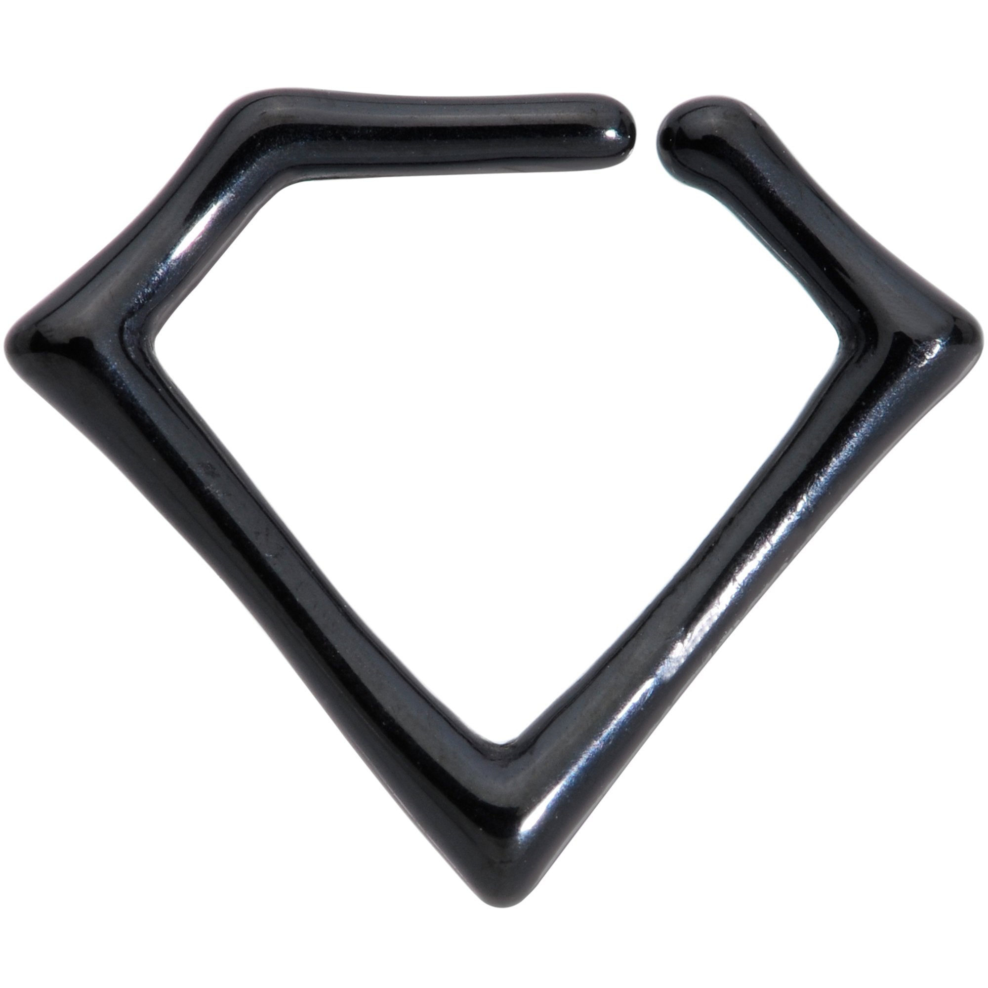 16G 5/16 Black Rhombus Closure Ring