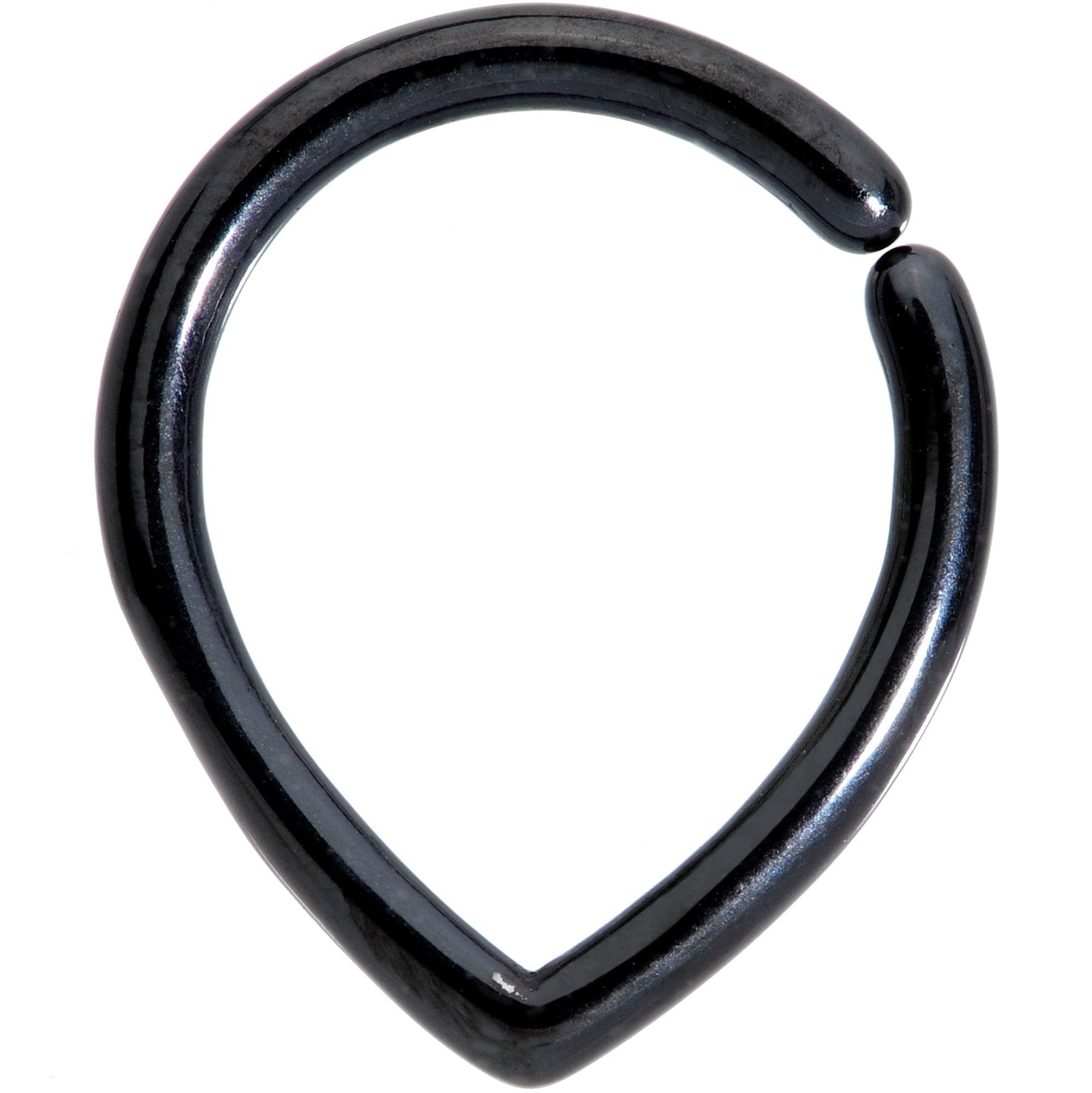 16G 5/16 Black Teardrop Closure Ring