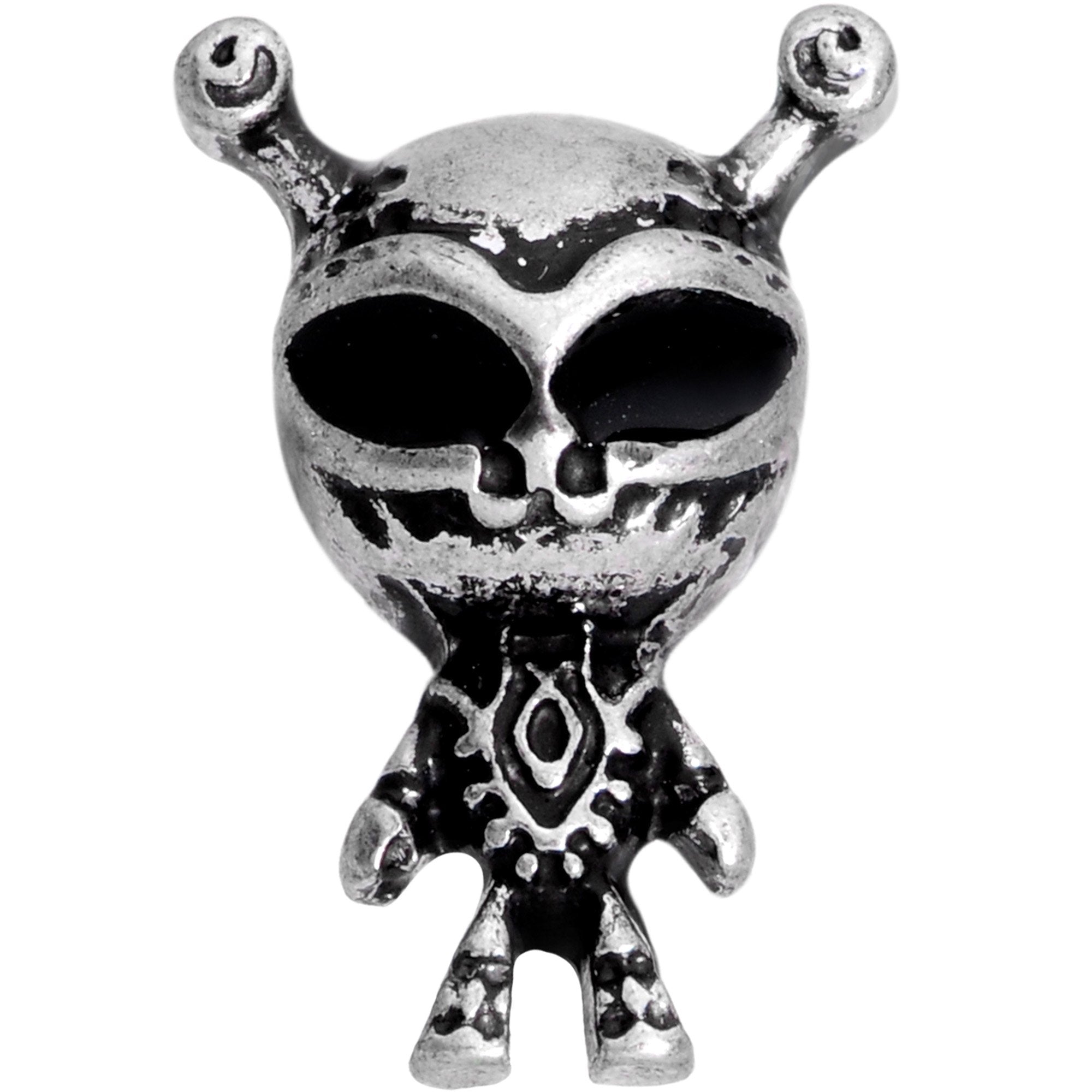 16G 1/4 Sweet Black Eyed Alien Tragus Cartilage Earring