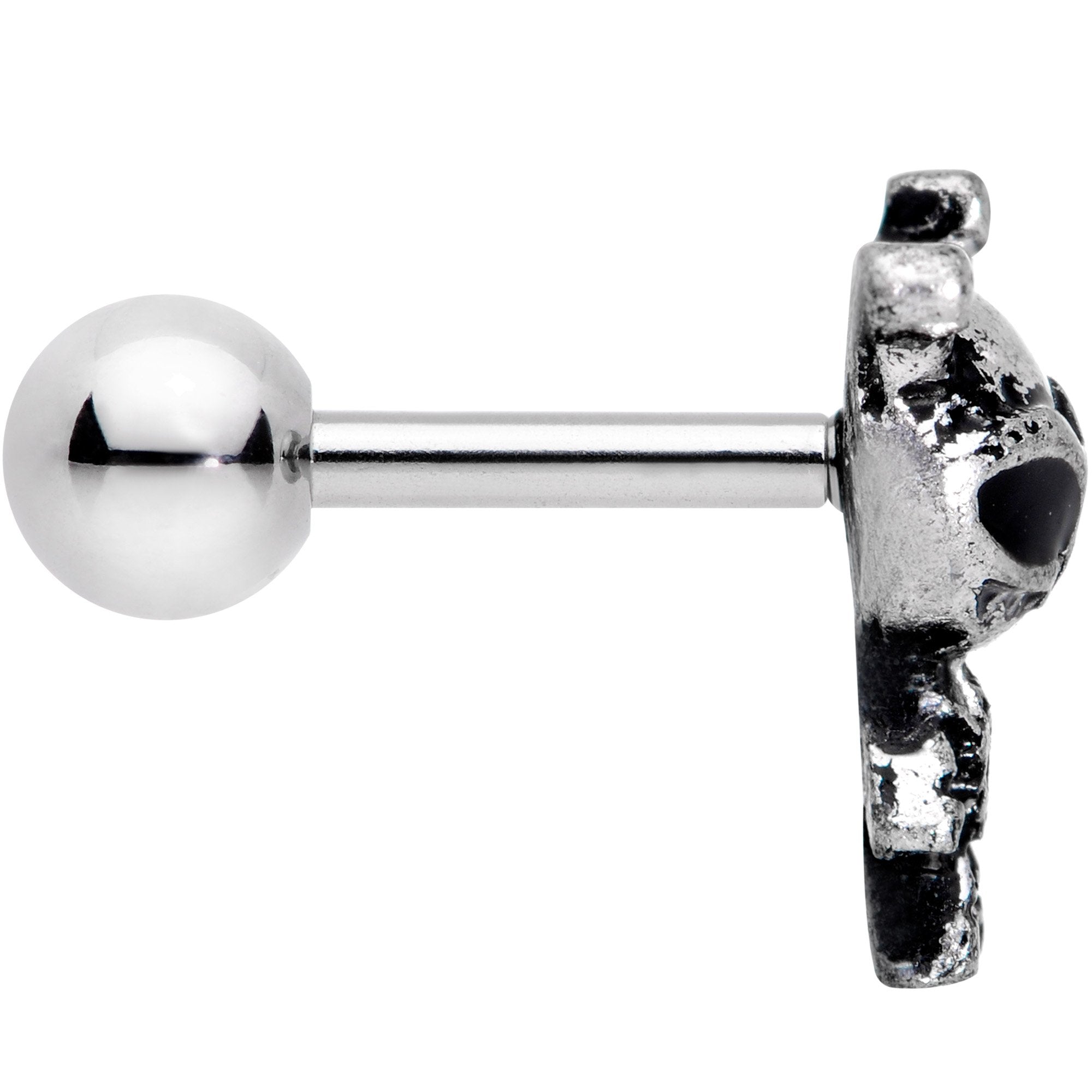 16G 1/4 Sweet Black Eyed Alien Tragus Cartilage Earring