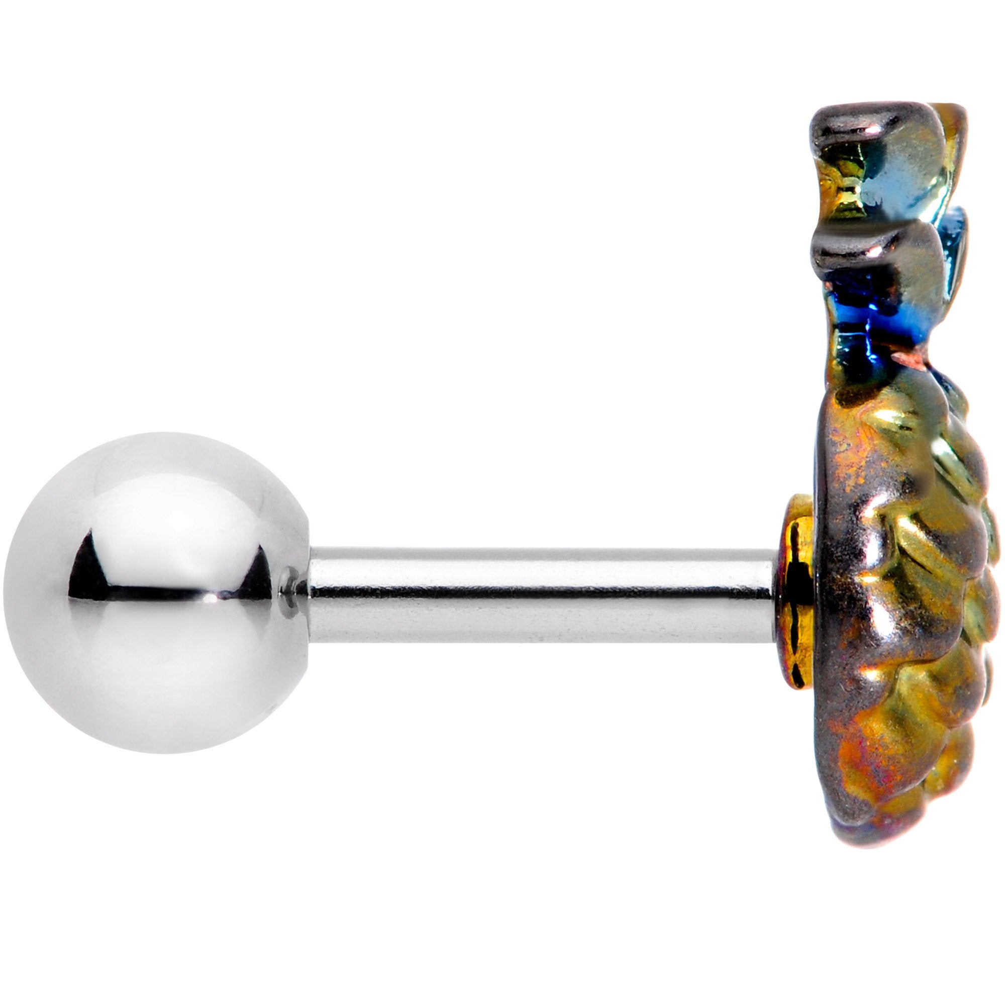 16G 1/4 Iridescent Pineapple Cartilage Tragus Earring