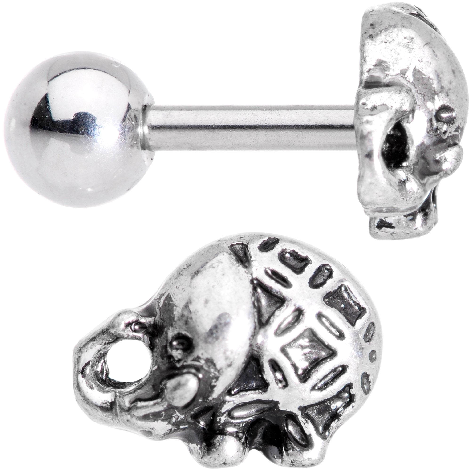 16G 1/4 Join the Circus Elephant Cartilage Tragus Earring