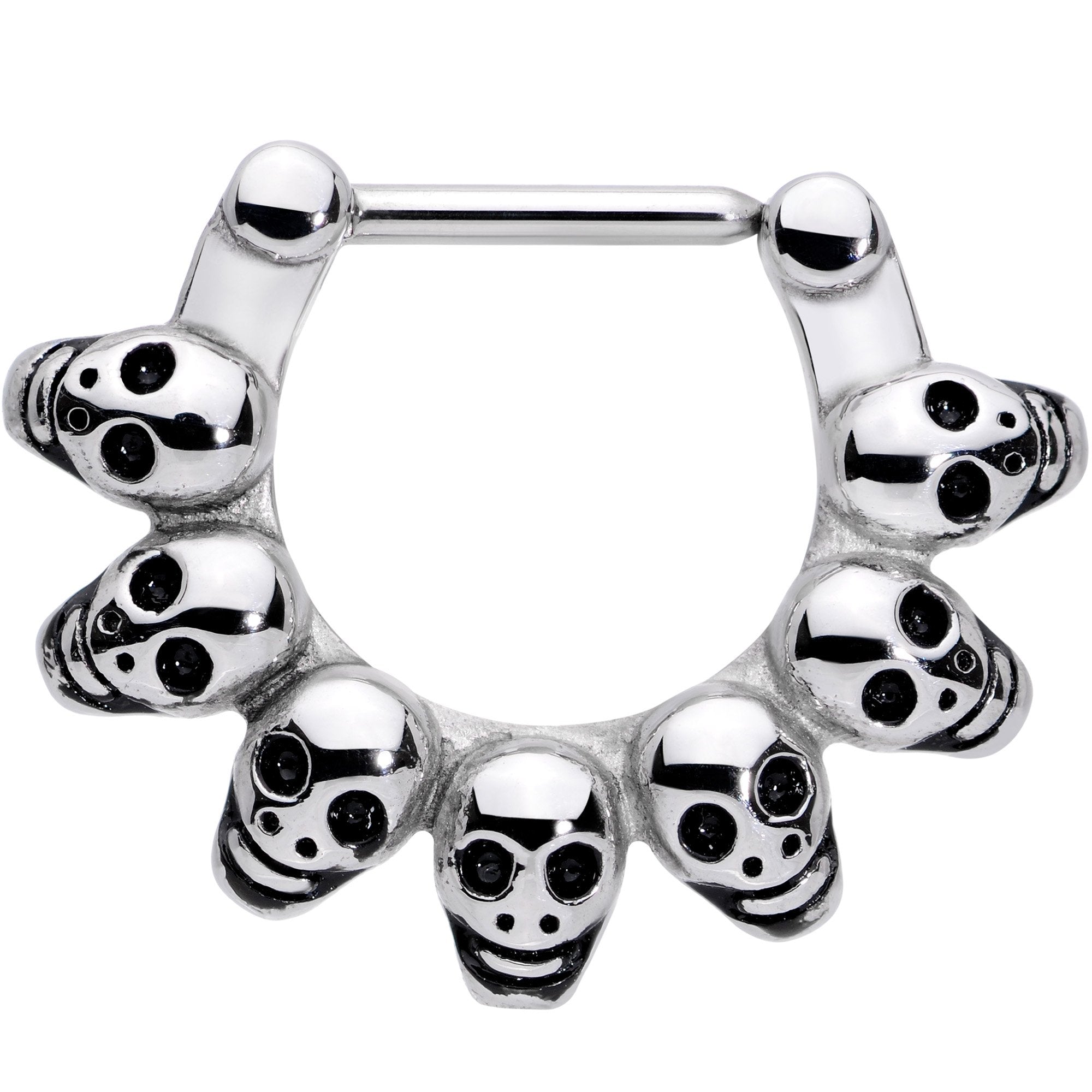 16G 5/16 Wreath of Skulls Cartilage Clicker