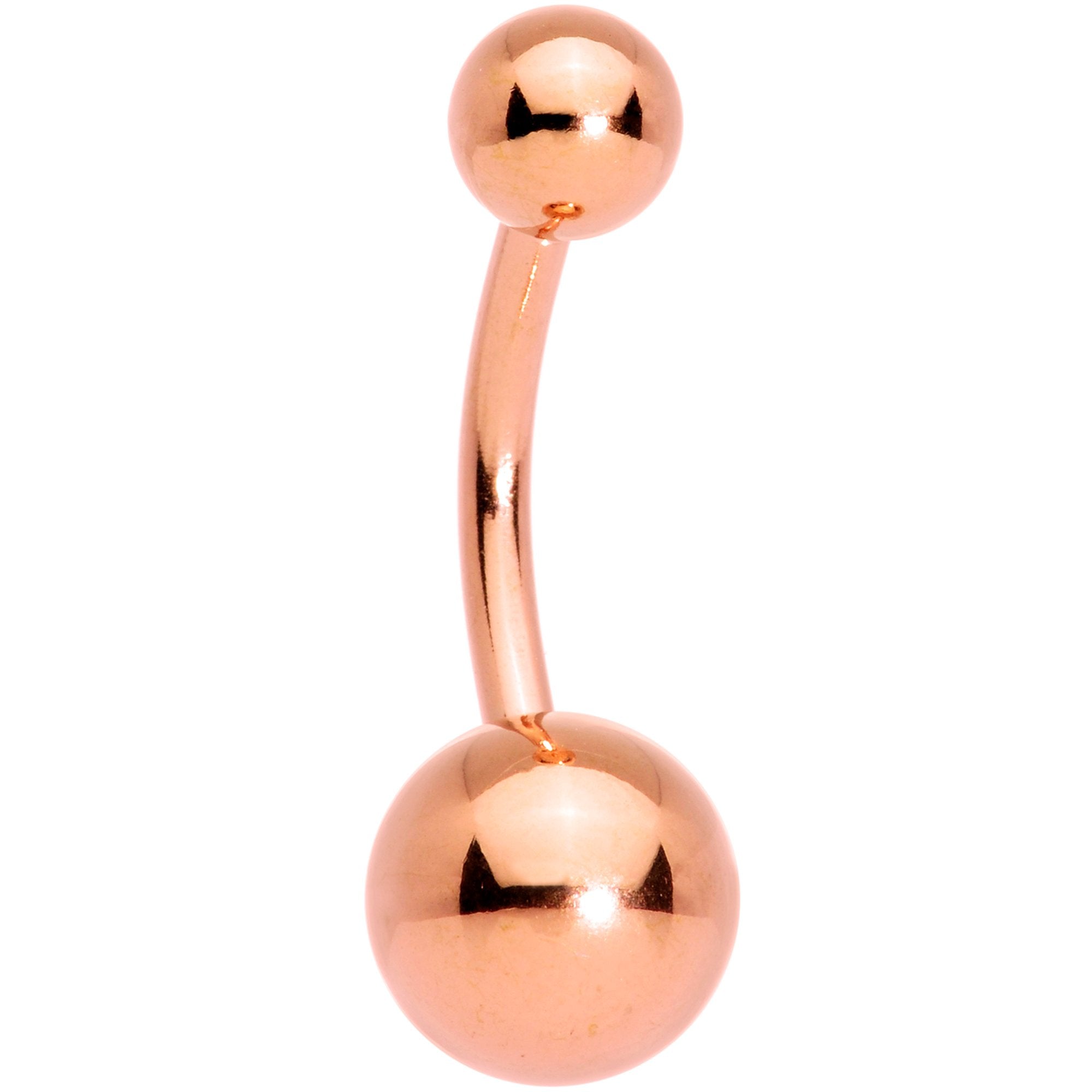 Clear Gem Blue Faux Druzy Rose Gold Tone Belly Ring Set of 4