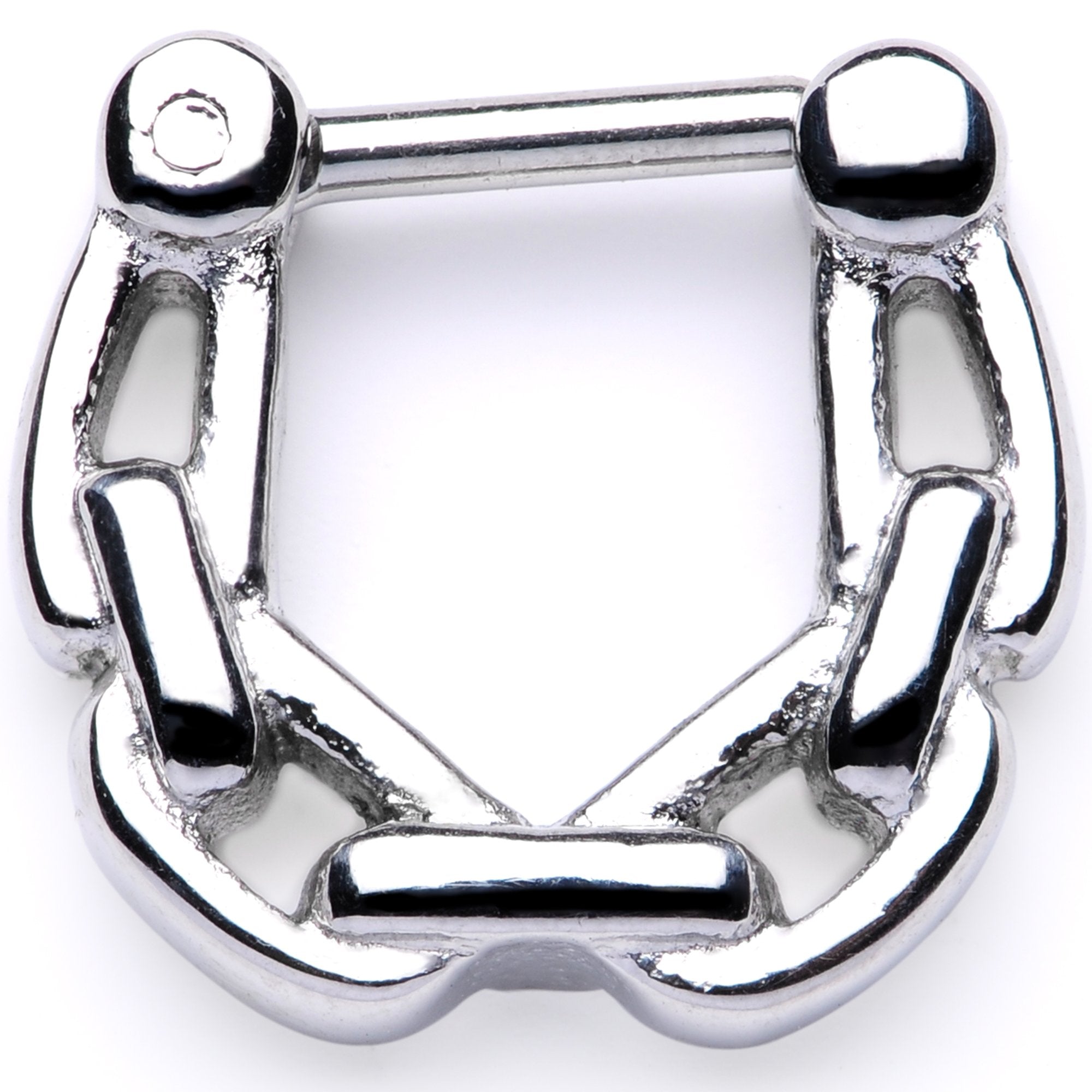 16G 1/4 Chain Link Hinged Septum Clicker