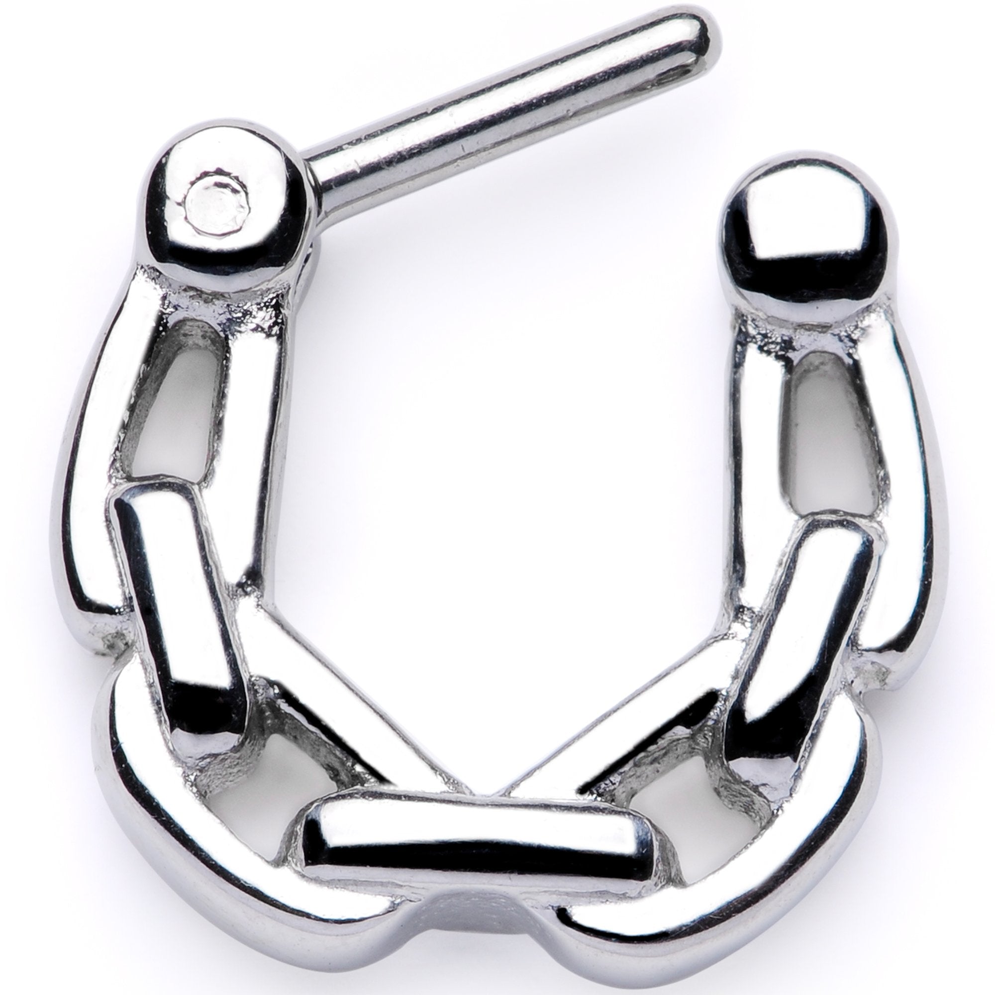 16G 1/4 Chain Link Hinged Septum Clicker