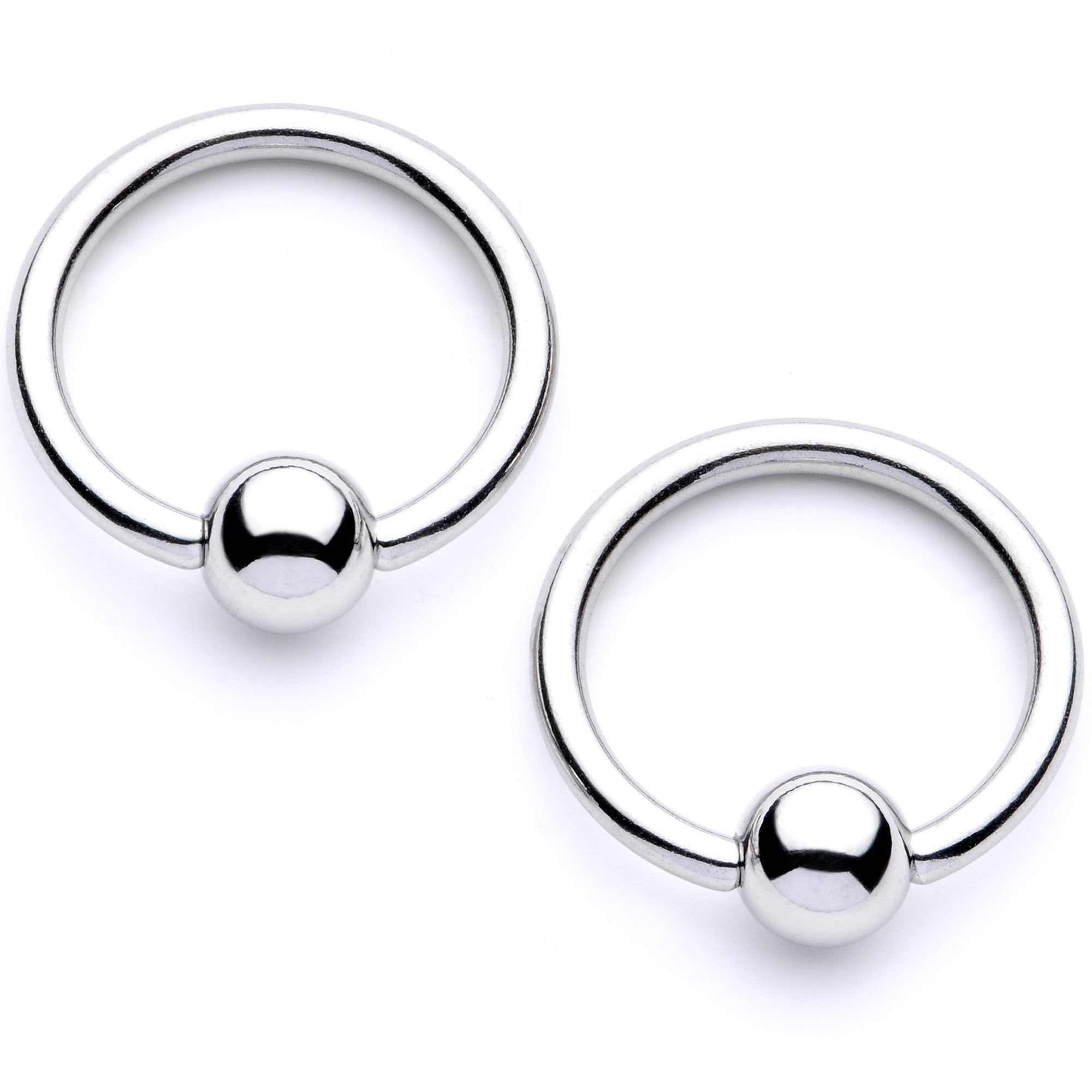 14G White Faux Opal Elephant BCR Barbell Nipple Ring Set of 4