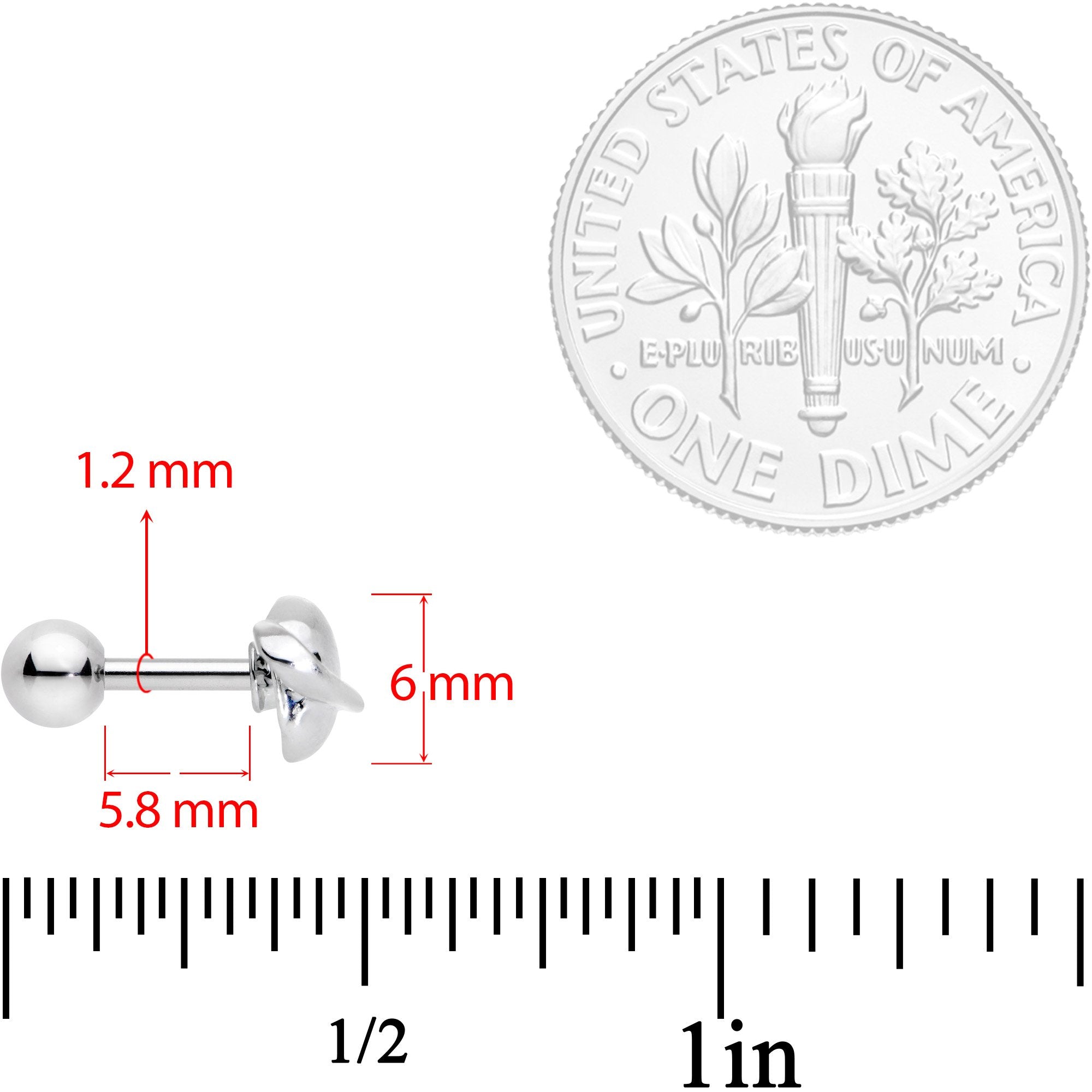 16G 1/4 Ring of Planet Saturn Cartilage Tragus Earring
