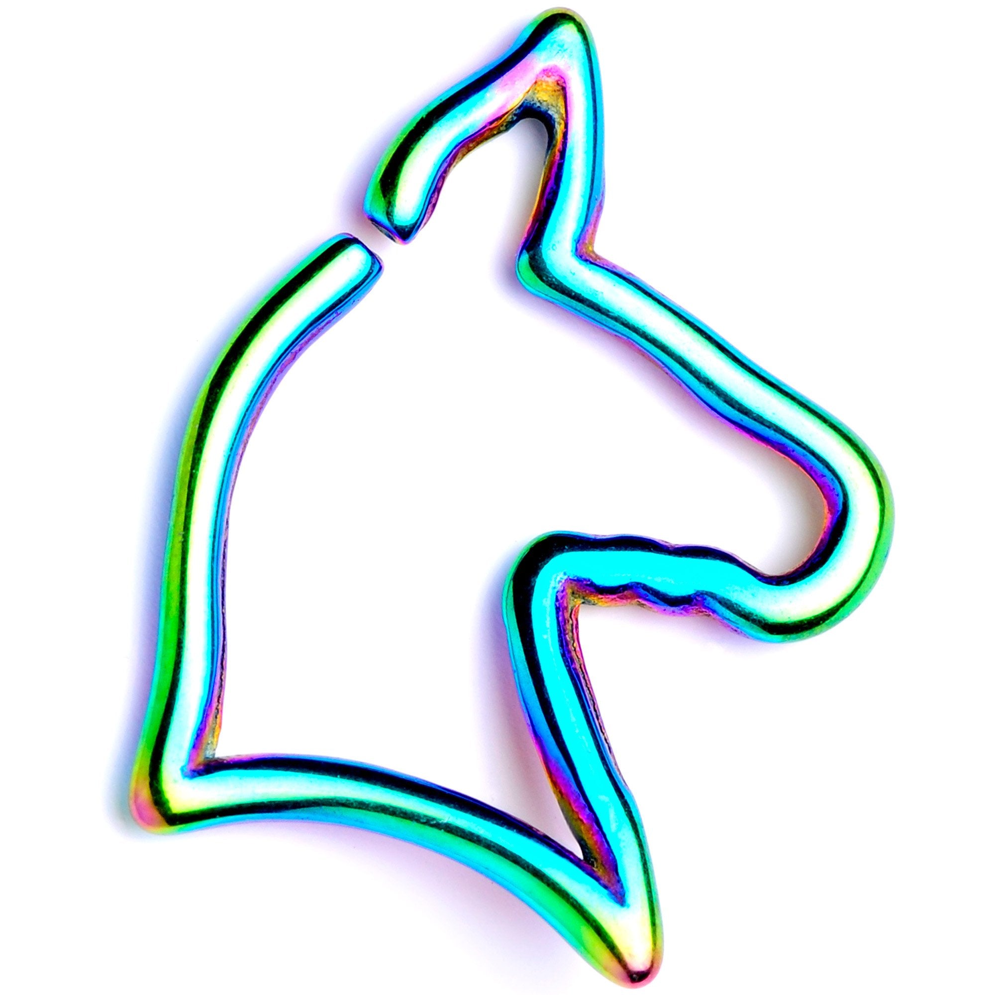 16G 5/16 Rainbow Darling Doggy Cartilage Closure Ring