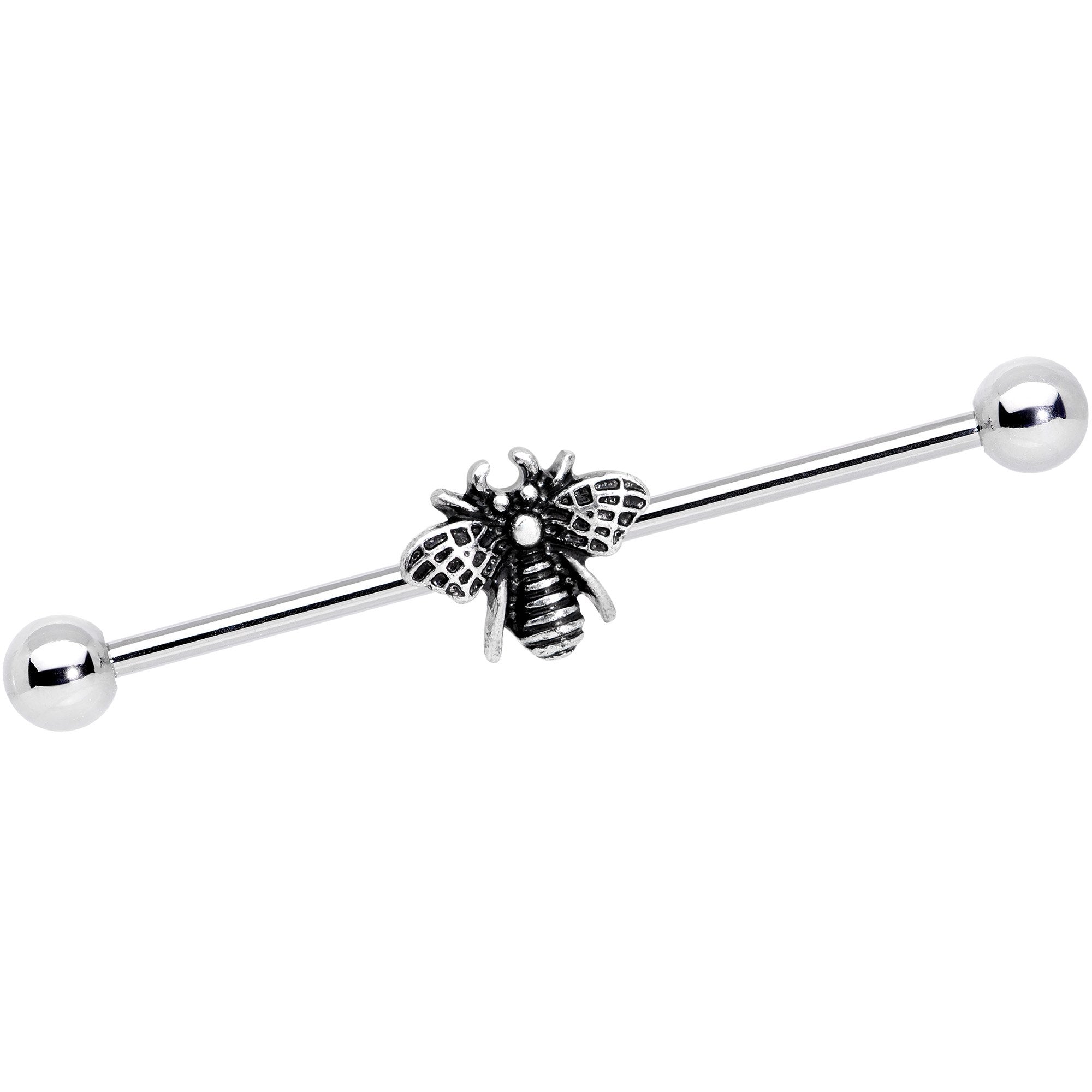 14G Bumbling Bumblebee Industrial Barbell 38mm