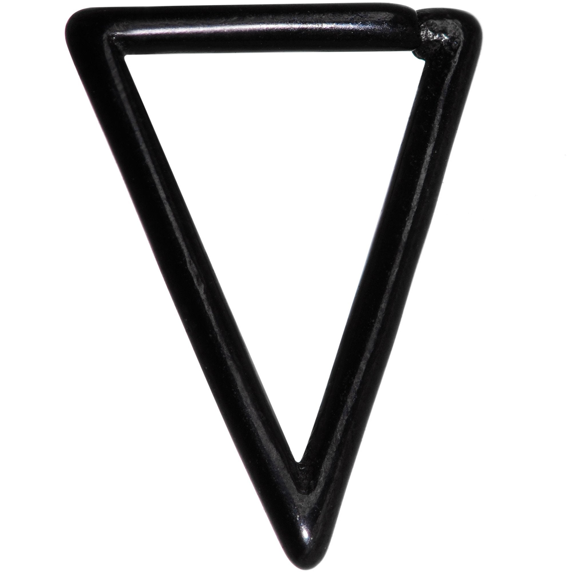 16G 5/16 Black Geometric Triangle Closure Ring
