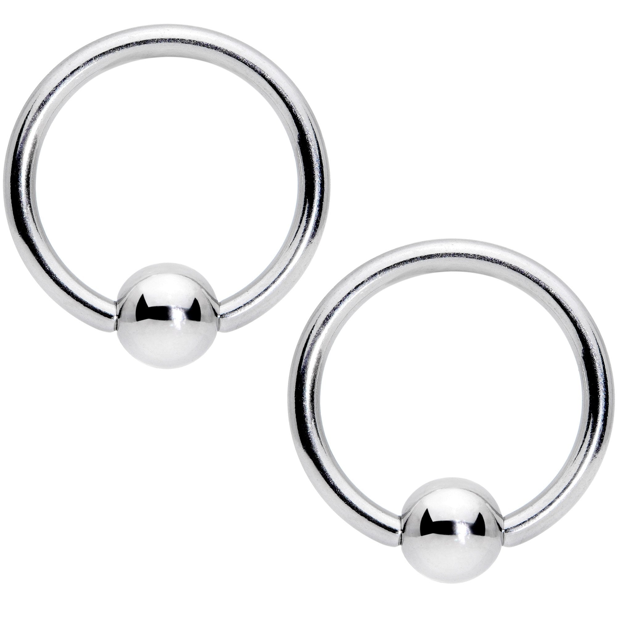 14G 7/16 1/2 Pink Gem Flowers BCR Barbell Nipple Ring Set of 4