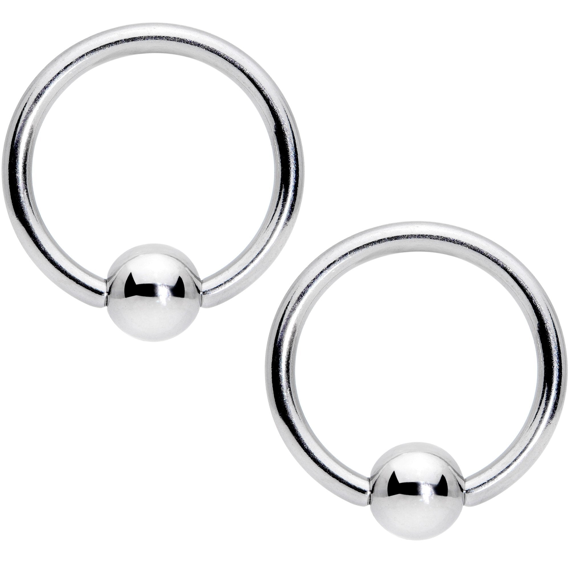 14G Clear Gem Gold Tone Flowers BCR Barbell Nipple Ring Set