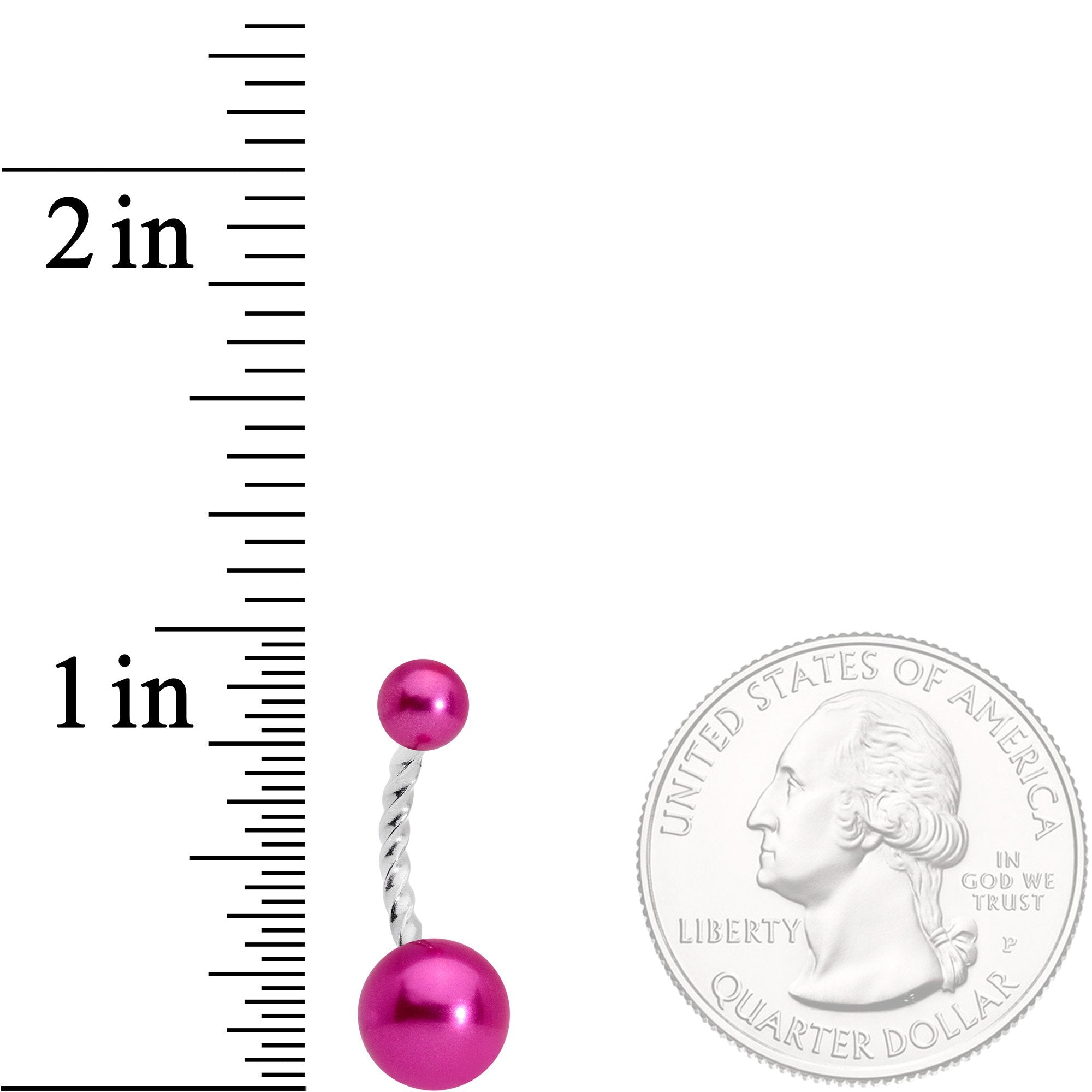 Purple Pearlescent Totally Twisted Belly Ring