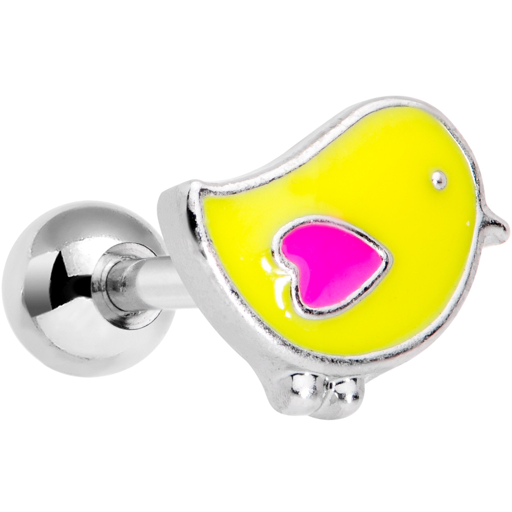 16G 1/4 Yellow Easter Chick Cartilage Tragus Earring
