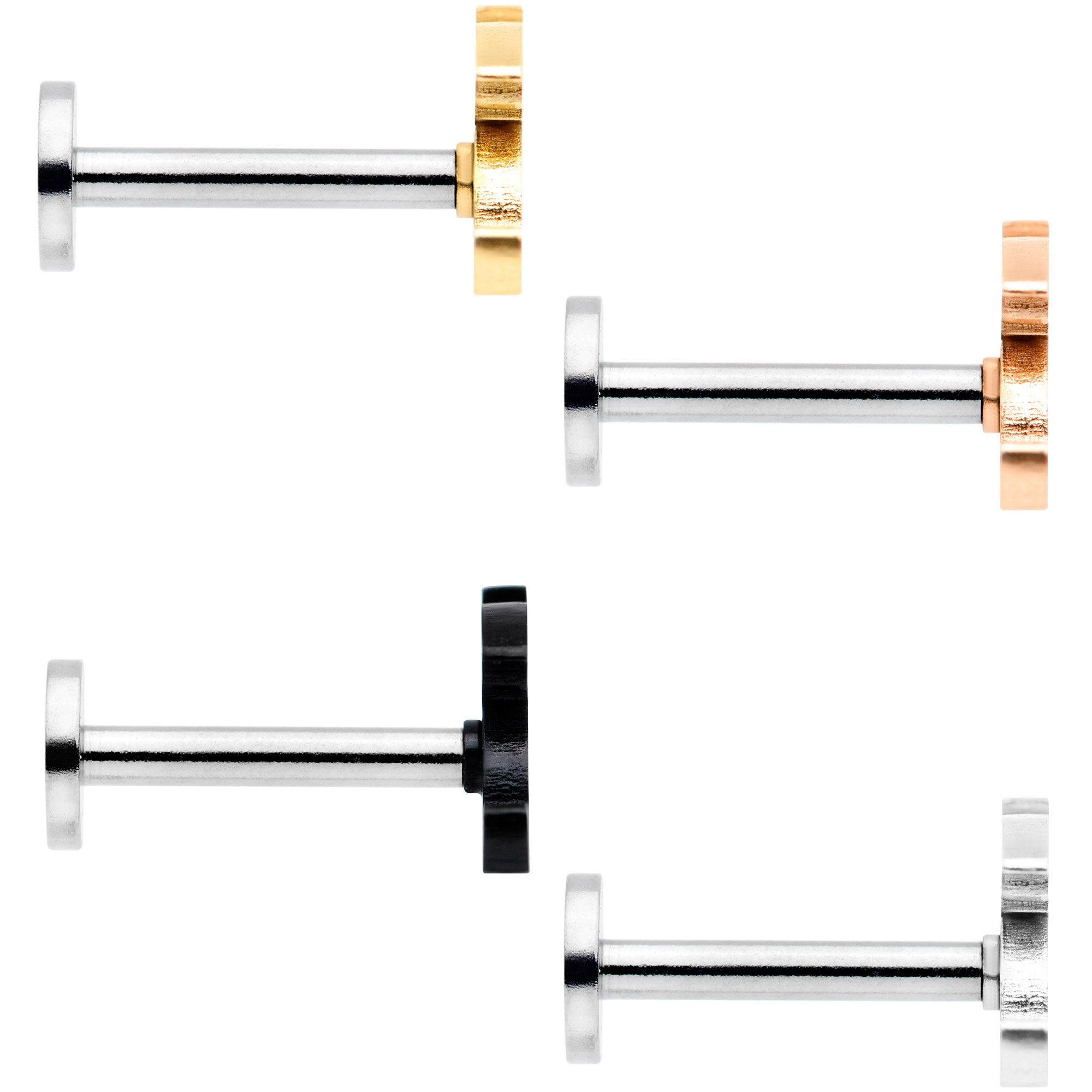 16G 5/16 Multicolor Dragon Internally Threaded Labret Set of 4