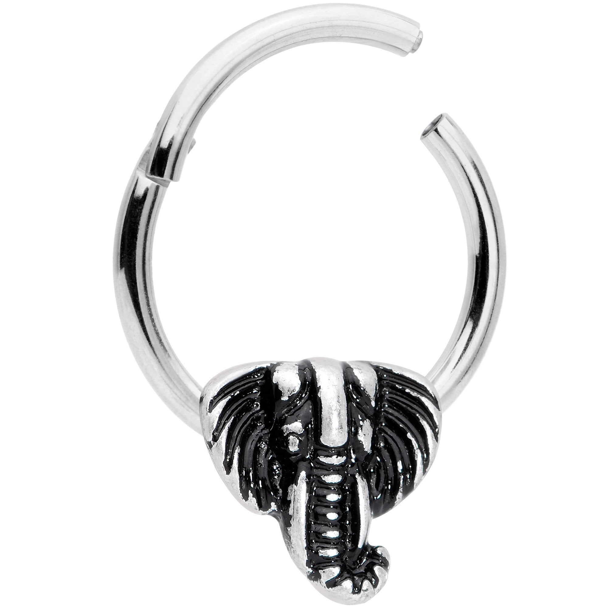 16G 3/8 Elephant Head Hinged Segment Ring